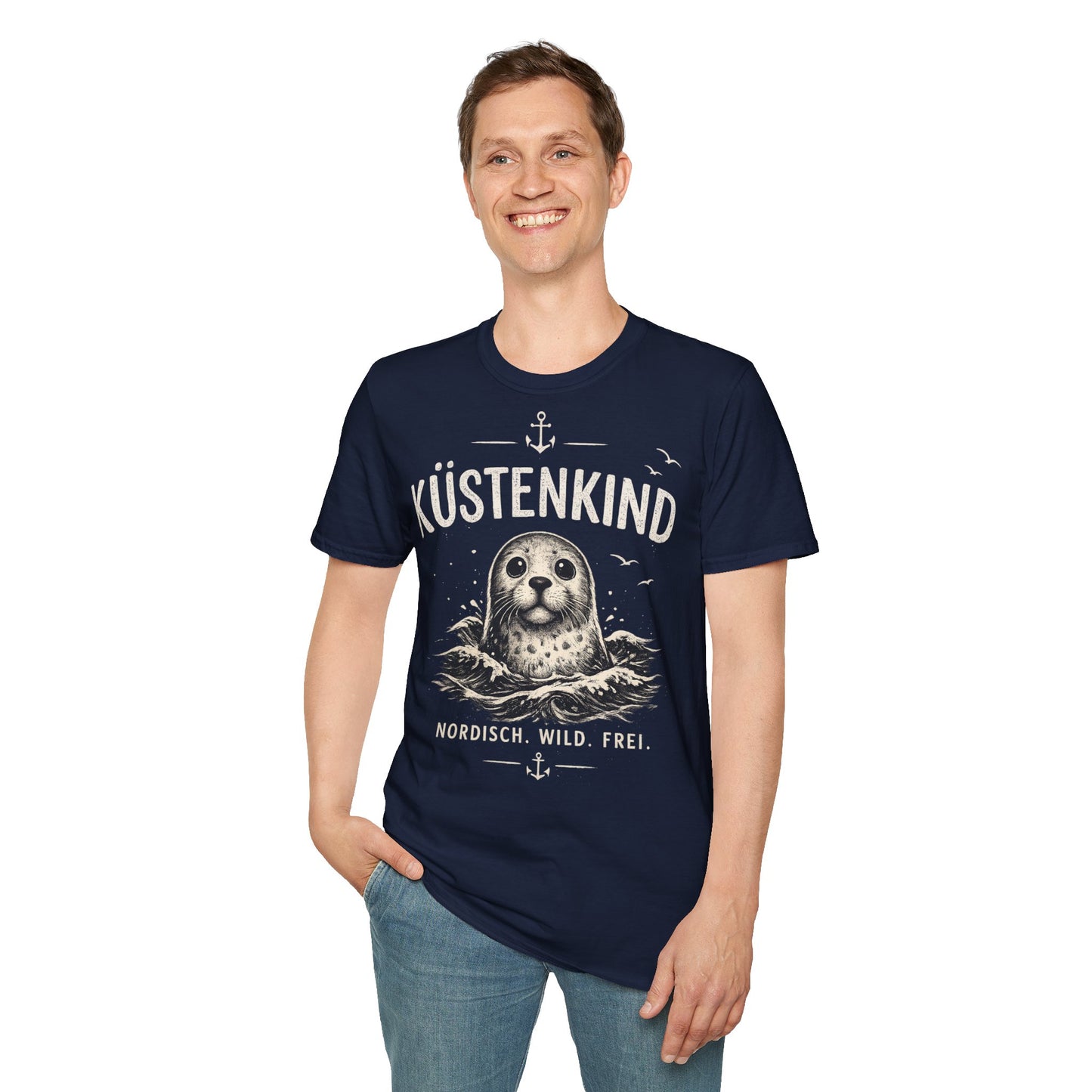 Küstenkind Robbe T-Shirt – Nordisch Wild Frei | Maritime Küstenliebe | Seal Ocean Beach Shirt | Nordsee Ostsee Geschenk