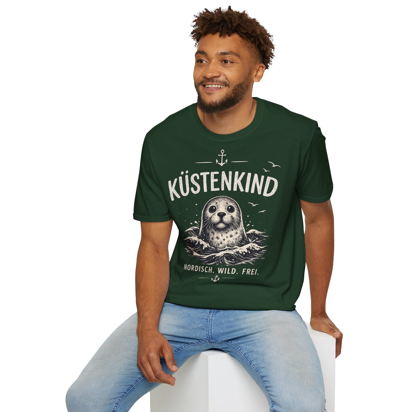 Küstenkind Robbe T-Shirt – Nordisch Wild Frei | Maritime Küstenliebe | Seal Ocean Beach Shirt | Nordsee Ostsee Geschenk