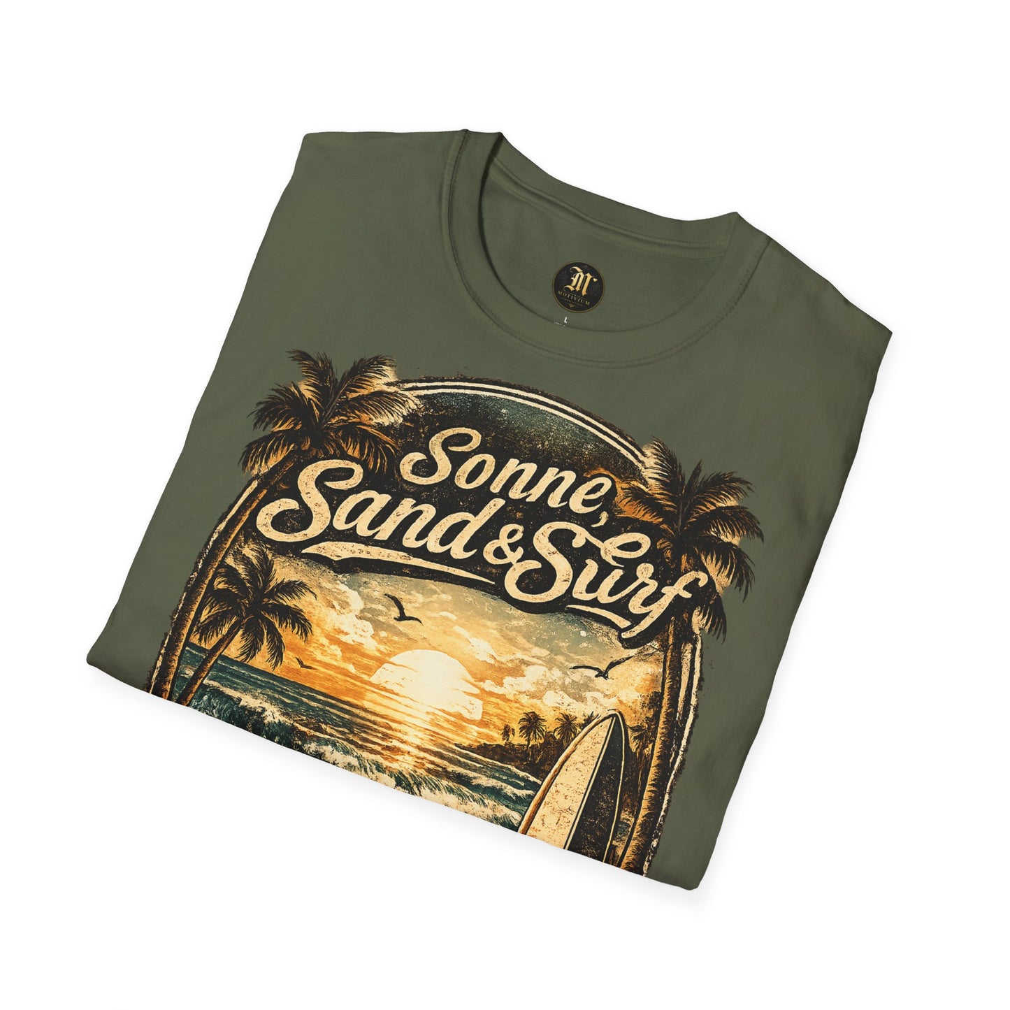 🌴 Sonne, Sand & Surf T-Shirt – Lebe Frei | Vintage Beach Lifestyle Design