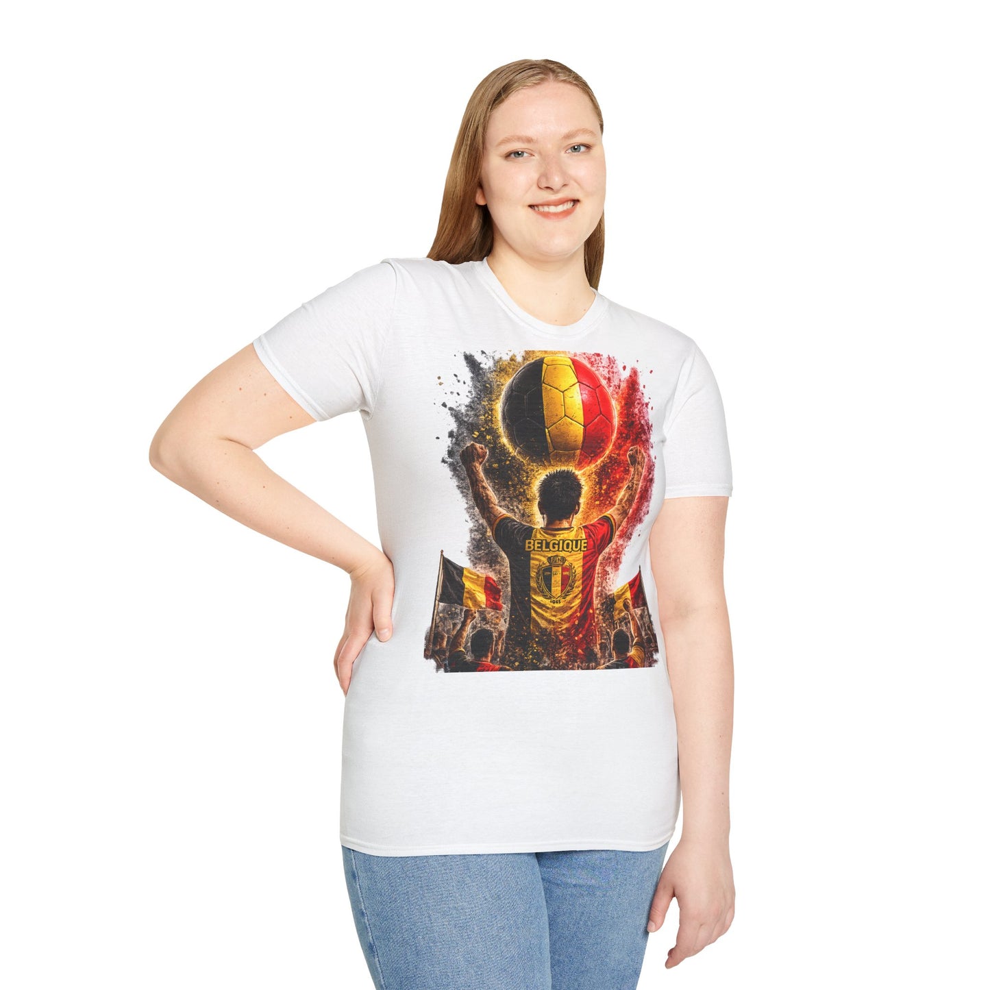 Belgien Fußball Fan T-Shirt | Belgien Supporter Shirt | Belgium Fan Design | Fußball Fanartikel | Geschenk für Belgien Fans
