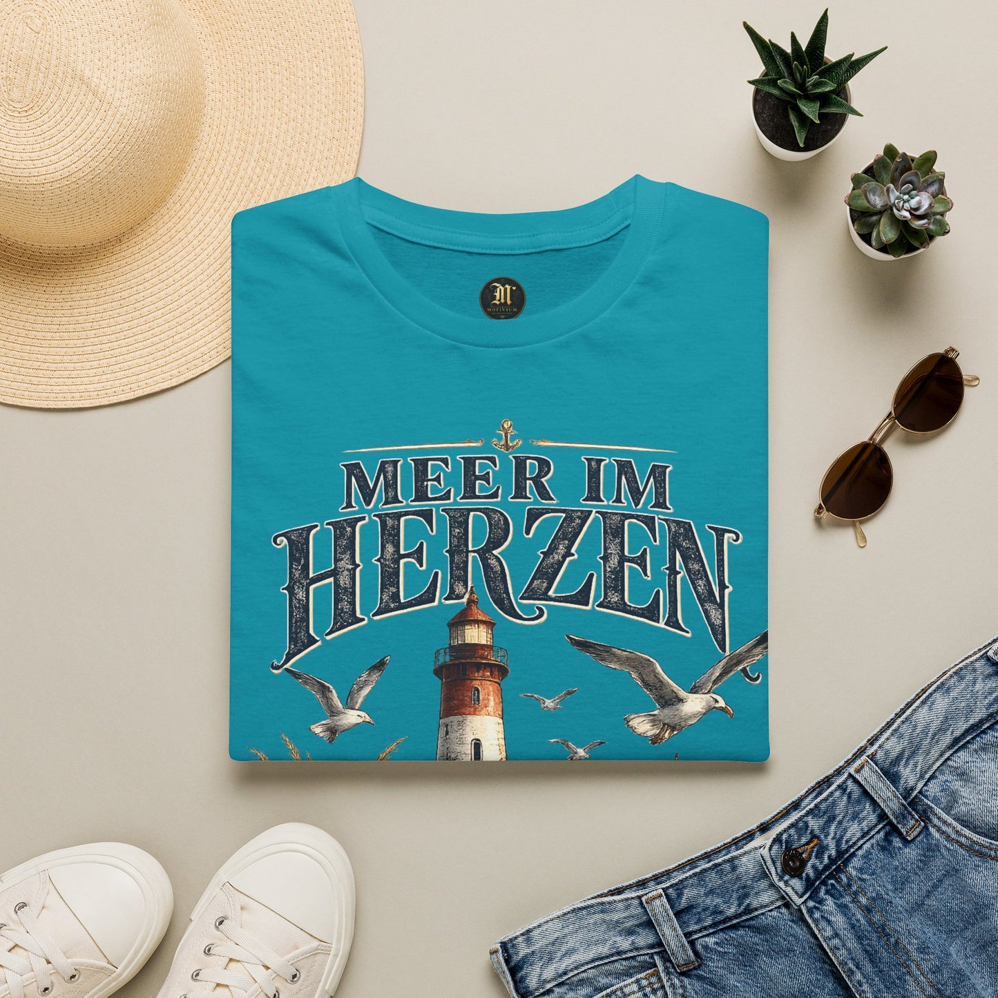 🌊 Meer im Herzen – Vintage Küsten T-Shirt