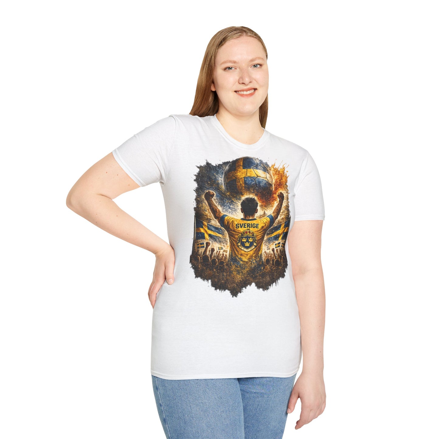 Schweden Fußball Fan T-Shirt – Schweden Flagge Supporter Design | Fußball Fanartikel | Geschenk für Fußballfans