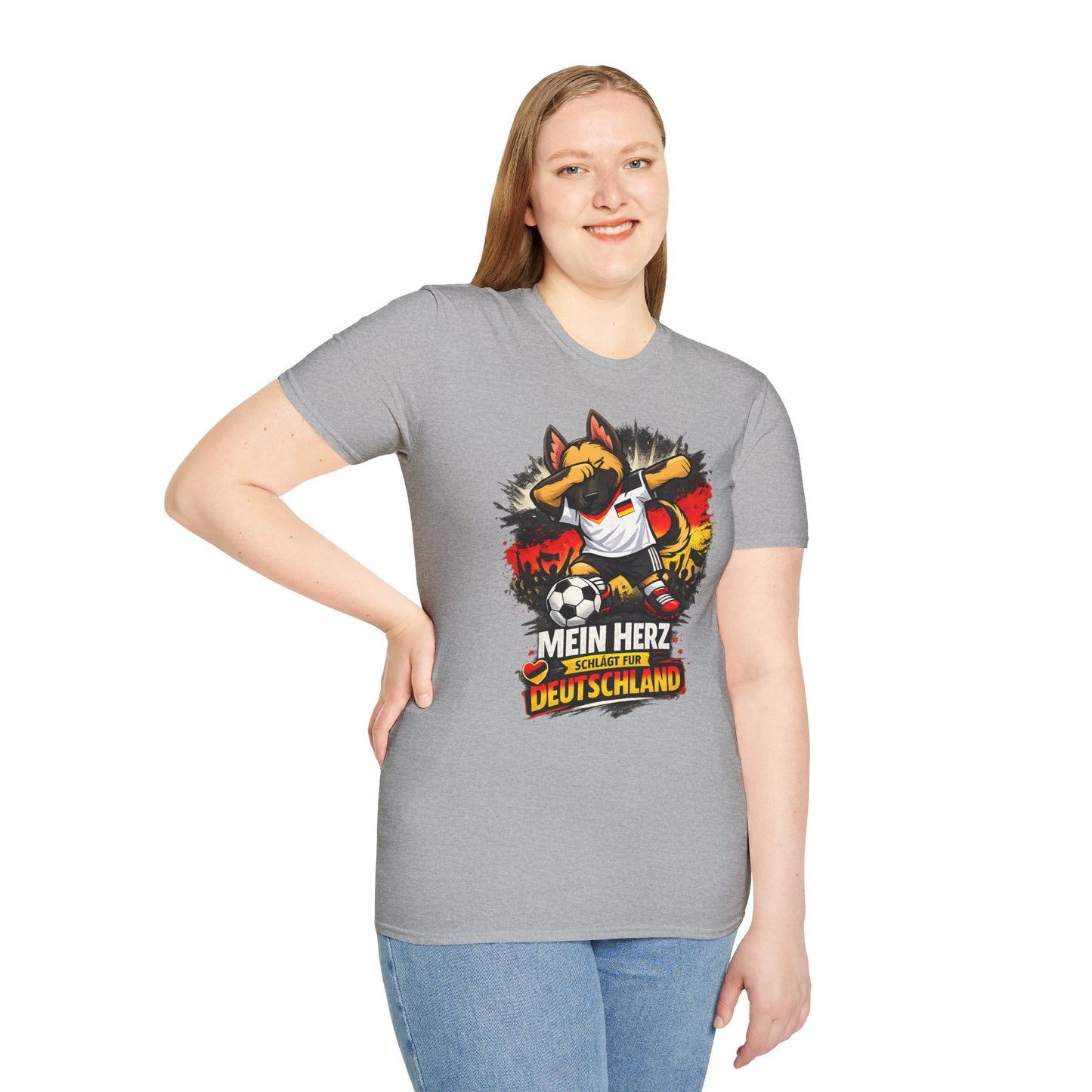 Deutschland Fußball Fan Hund T-Shirt – Schäferhund im Deutschland Trikot | Motivium