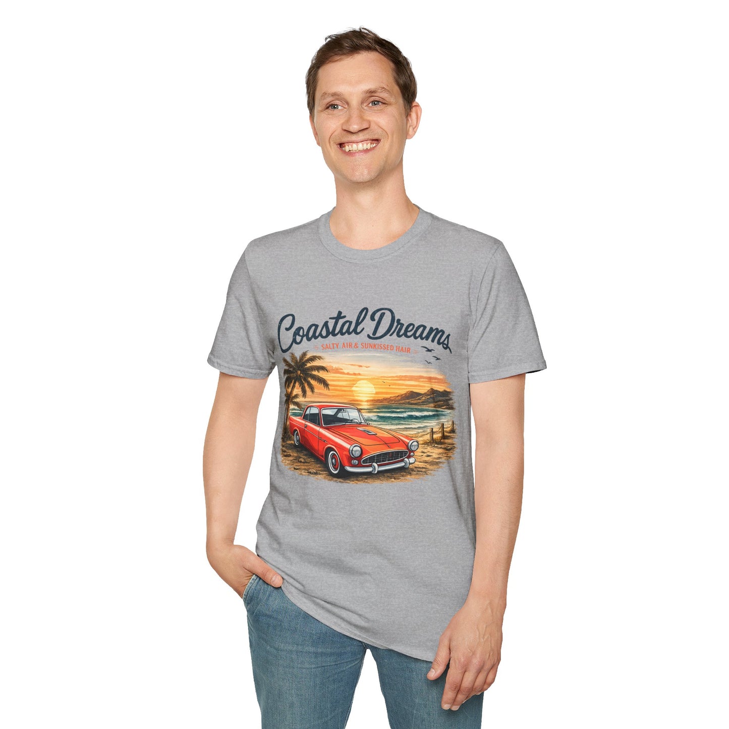 Coastal Dreams T-Shirt – Salzige Luft & Sonnengeküsstes Haar | Vintage Oldtimer Strand Motiv