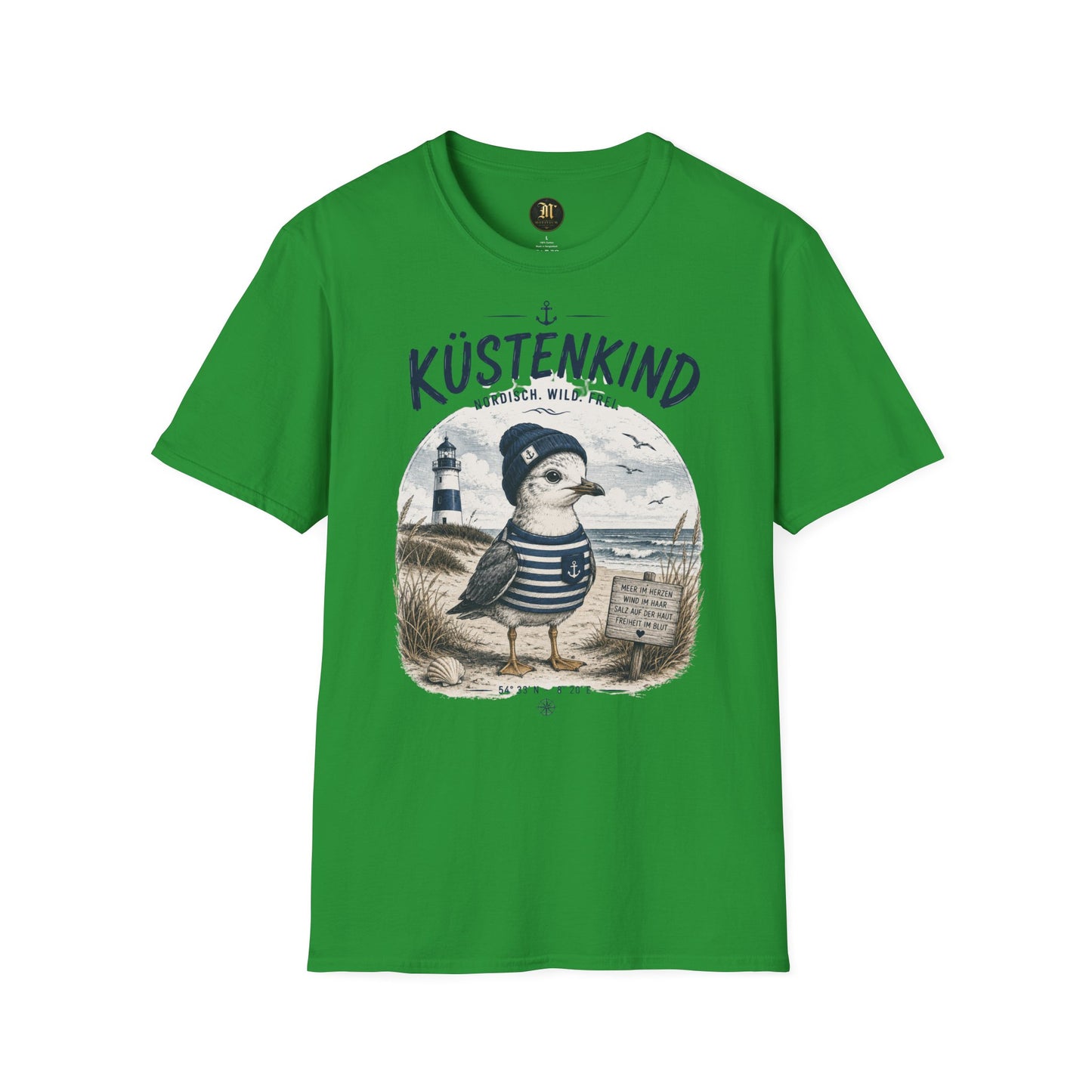 Küstenkind Möwe T-Shirt – Nordisch. Wild. Frei. | Maritimes Küstendesign für Nordsee- & Ostseefans