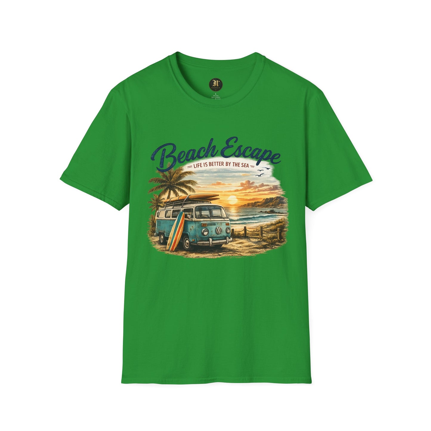 Beach Escape – Life Is Better By The Sea T-Shirt | Vintage Surf Van Beach Shirt | Summer Roadtrip Tee