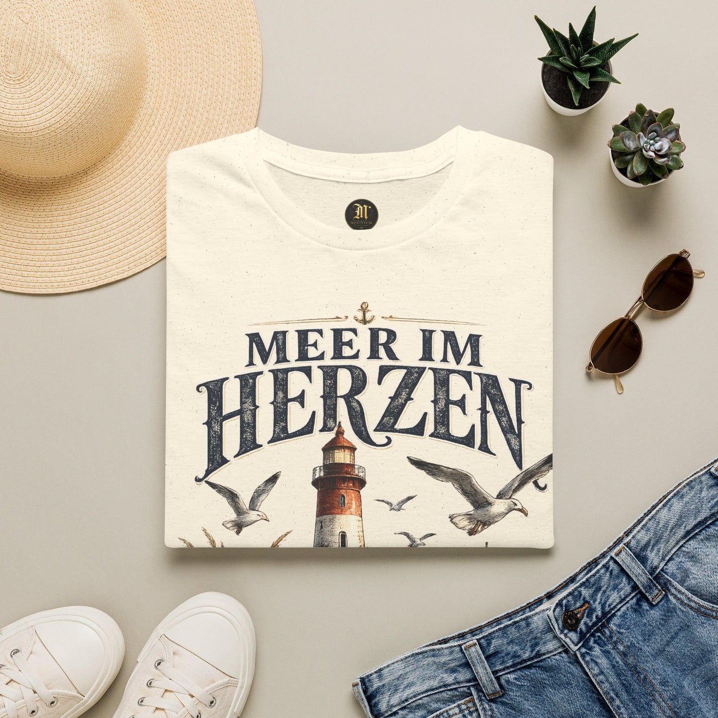 🌊 Meer im Herzen – Vintage Küsten T-Shirt