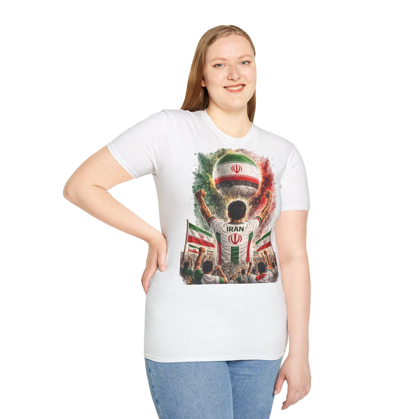 Iran Fußball Fan T-Shirt | Iran Supporter Shirt | Iran Fan Design | Fußball Fanartikel | Geschenk für Iran Fans