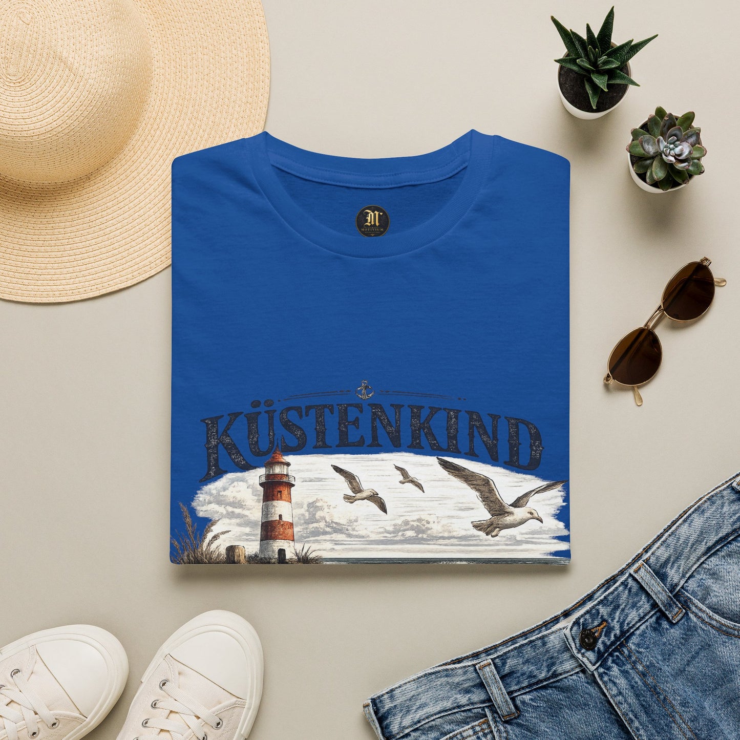 🌊 Küstenkind – Nordisch. Wild. Frei. | Vintage Nordsee T-Shirt mit Robbe & Leuchtturm