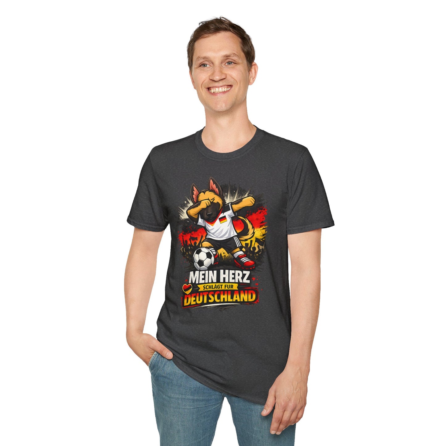 Deutschland Fußball Fan Hund T-Shirt – Schäferhund im Deutschland Trikot | Motivium