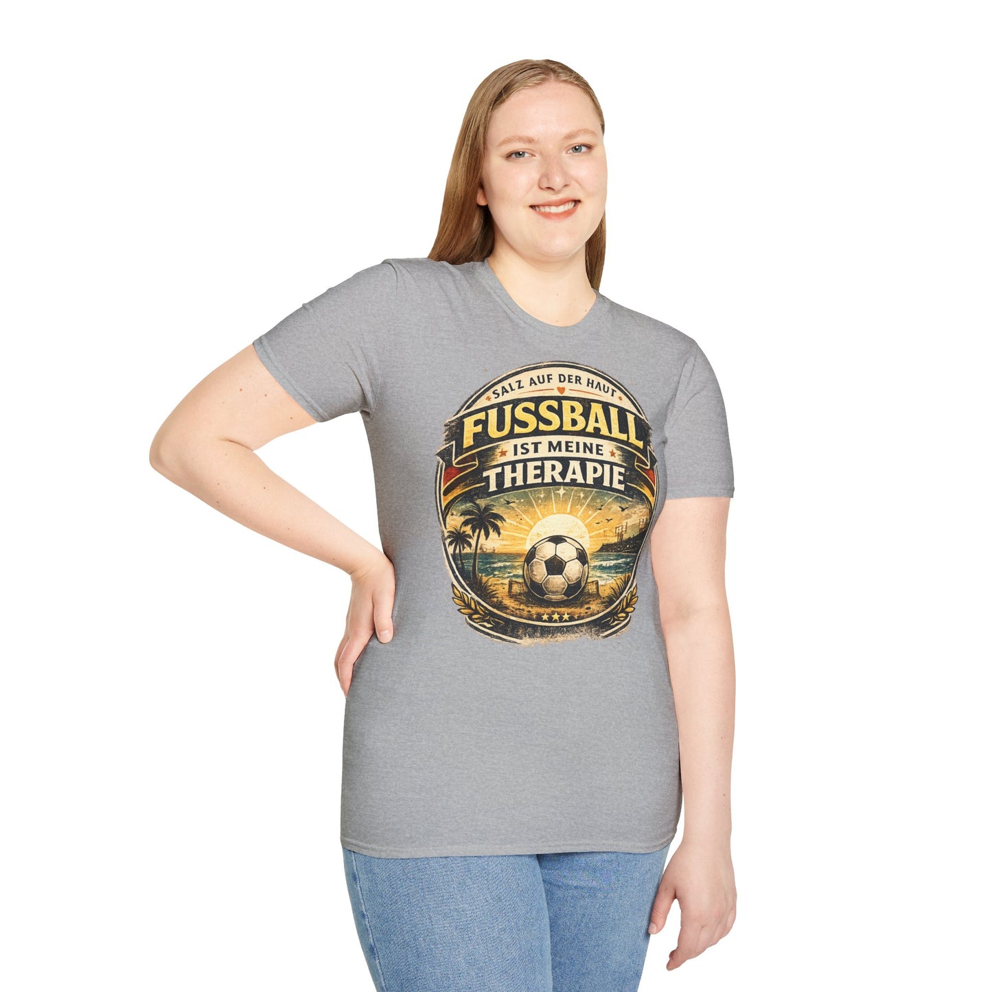 Fußball ist meine Therapie Shirt | Vintage Fußball Sommer Beach Lifestyle T-Shirt