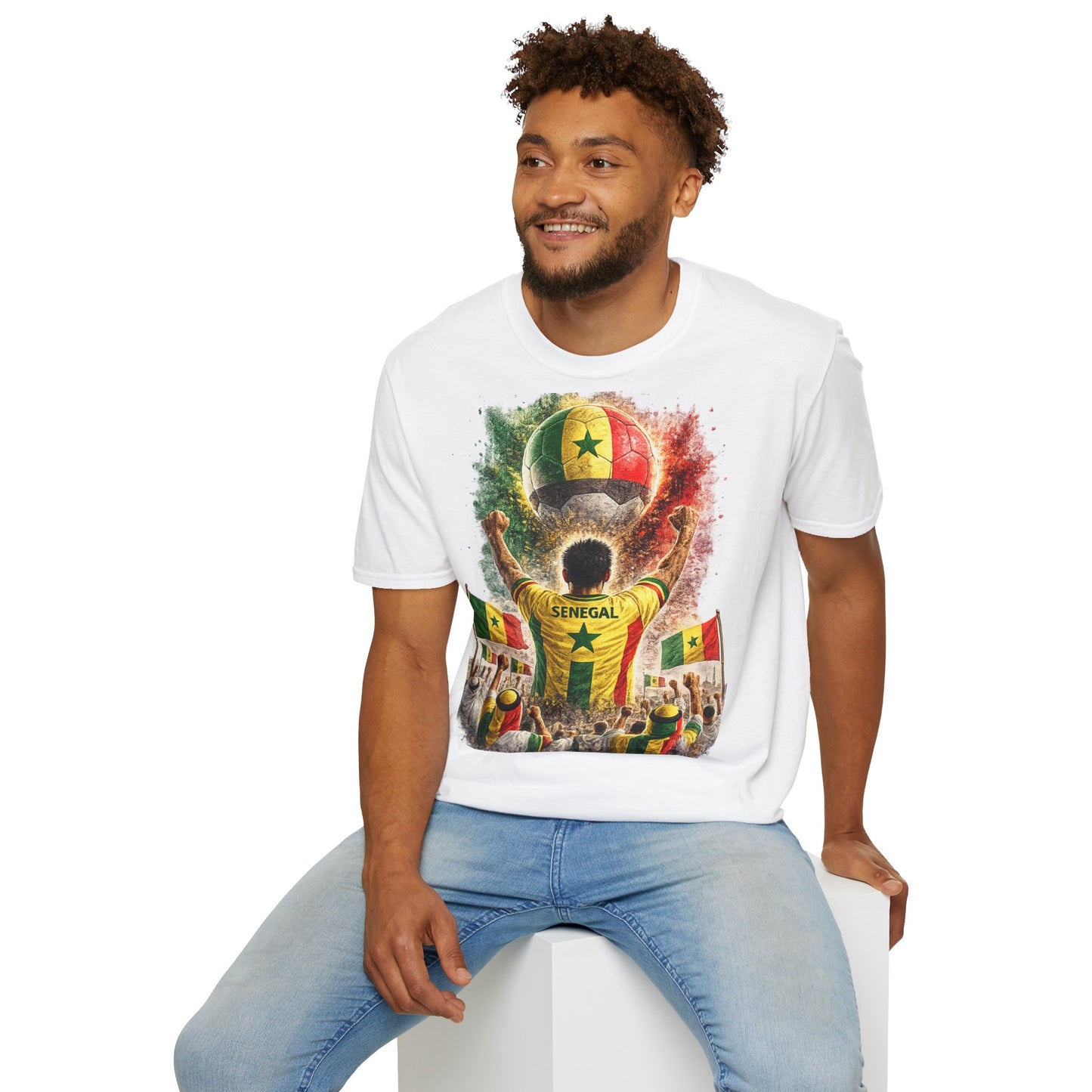 Senegal Fußball Fan T-Shirt | Senegal Supporter Shirt | Senegal Fan Design | Fußball Fanartikel | Geschenk für Senegal Fans