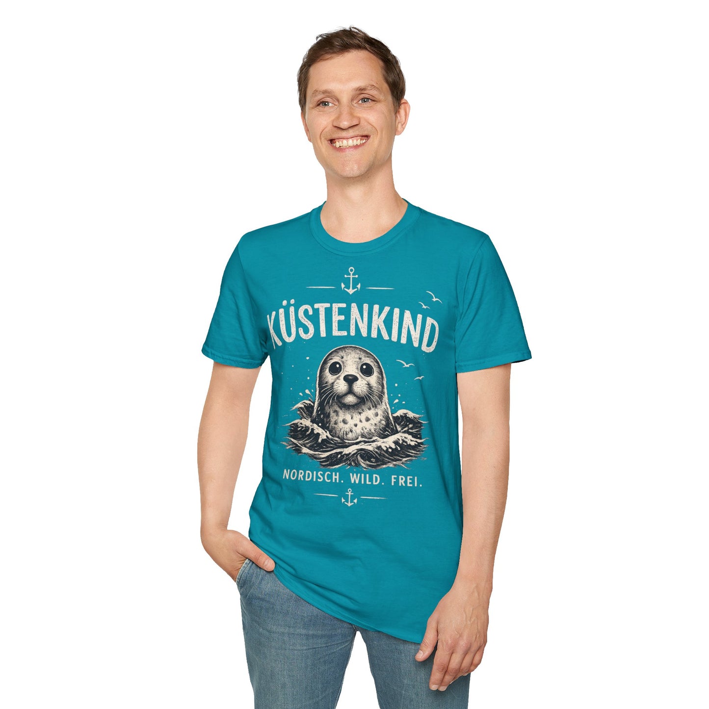 Küstenkind Robbe T-Shirt – Nordisch Wild Frei | Maritime Küstenliebe | Seal Ocean Beach Shirt | Nordsee Ostsee Geschenk