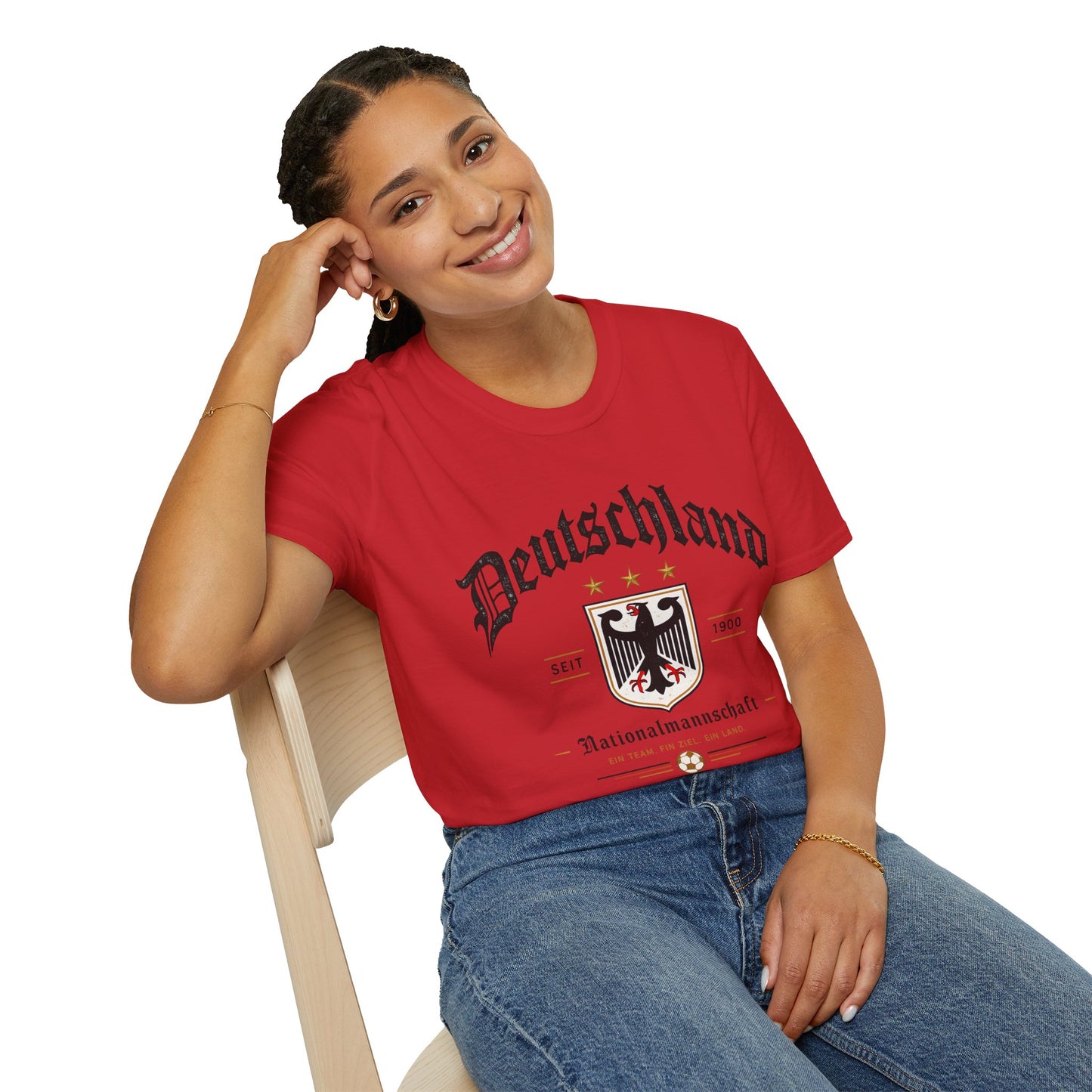 Deutschland Fußball Fan T-Shirt | Nationalmannschaft Vintage Shirt | Public Viewing Geschenk