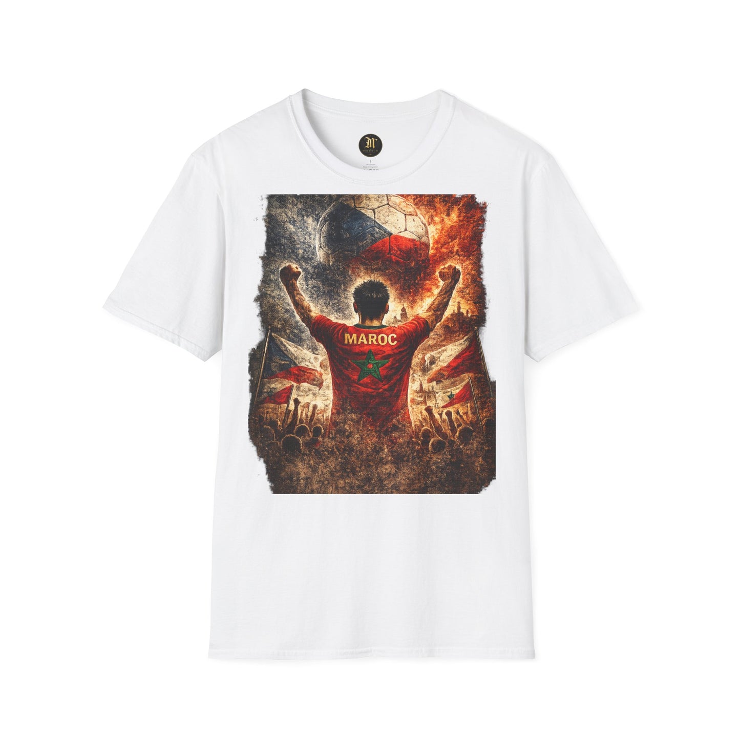 Marokko Fußball Fan T-Shirt | Marokko Supporter Shirt | Morocco Fan Design | Fußball Fanartikel | Geschenk für Marokko Fans