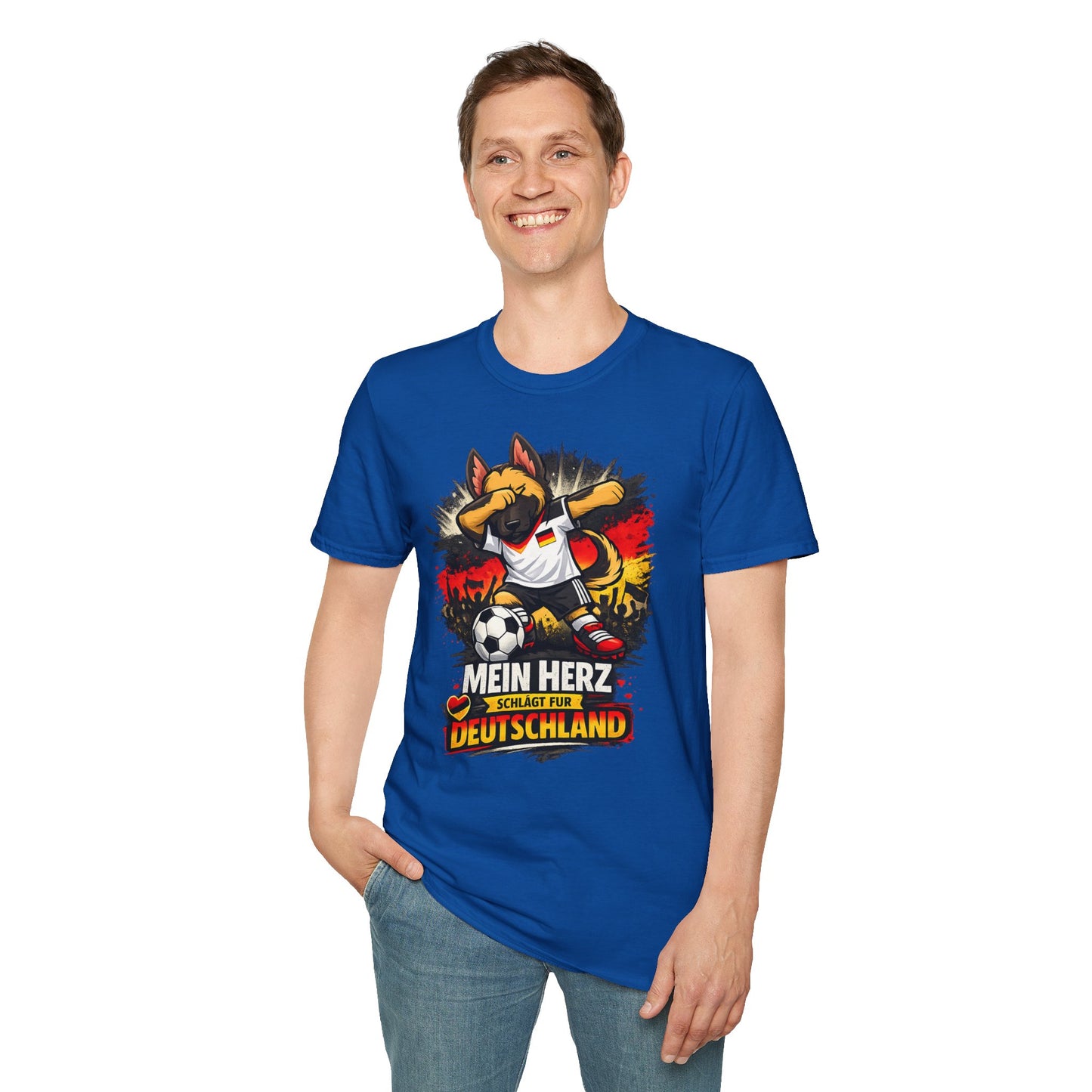 Deutschland Fußball Fan Hund T-Shirt – Schäferhund im Deutschland Trikot | Motivium