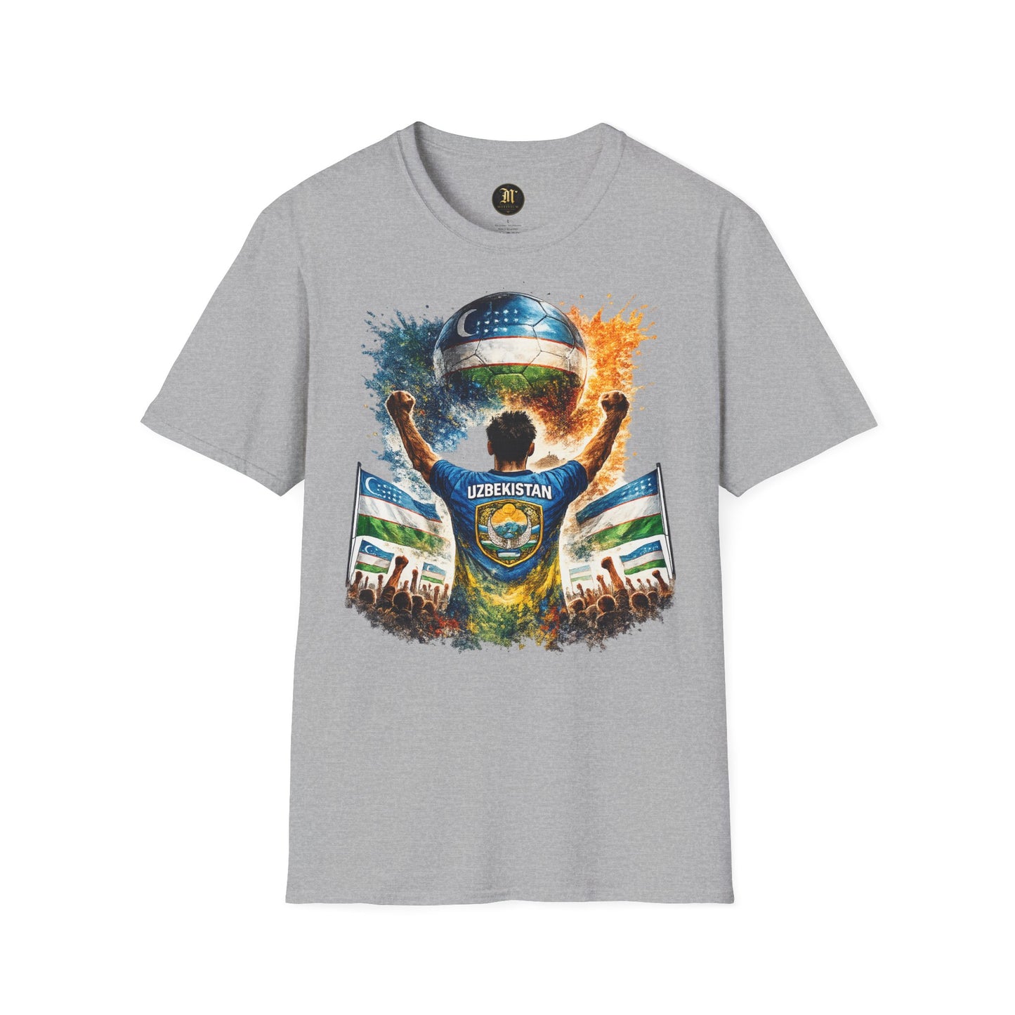 Usbekistan Fußball Fan T-Shirt – Usbekistan Flagge Supporter Design | Fußball Fanartikel | Geschenk für Fußballfans