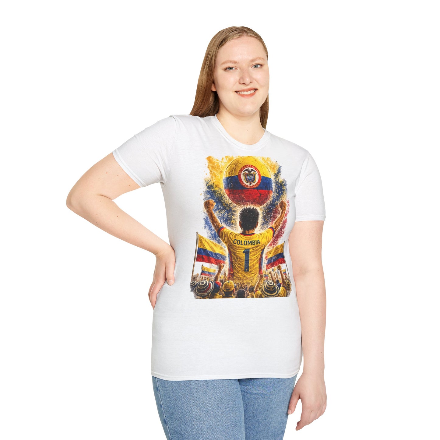 Kolumbien Fußball Fan T-Shirt | Kolumbien Supporter Shirt | Colombia Fan Design | Fußball Fanartikel | Geschenk für Kolumbien Fans