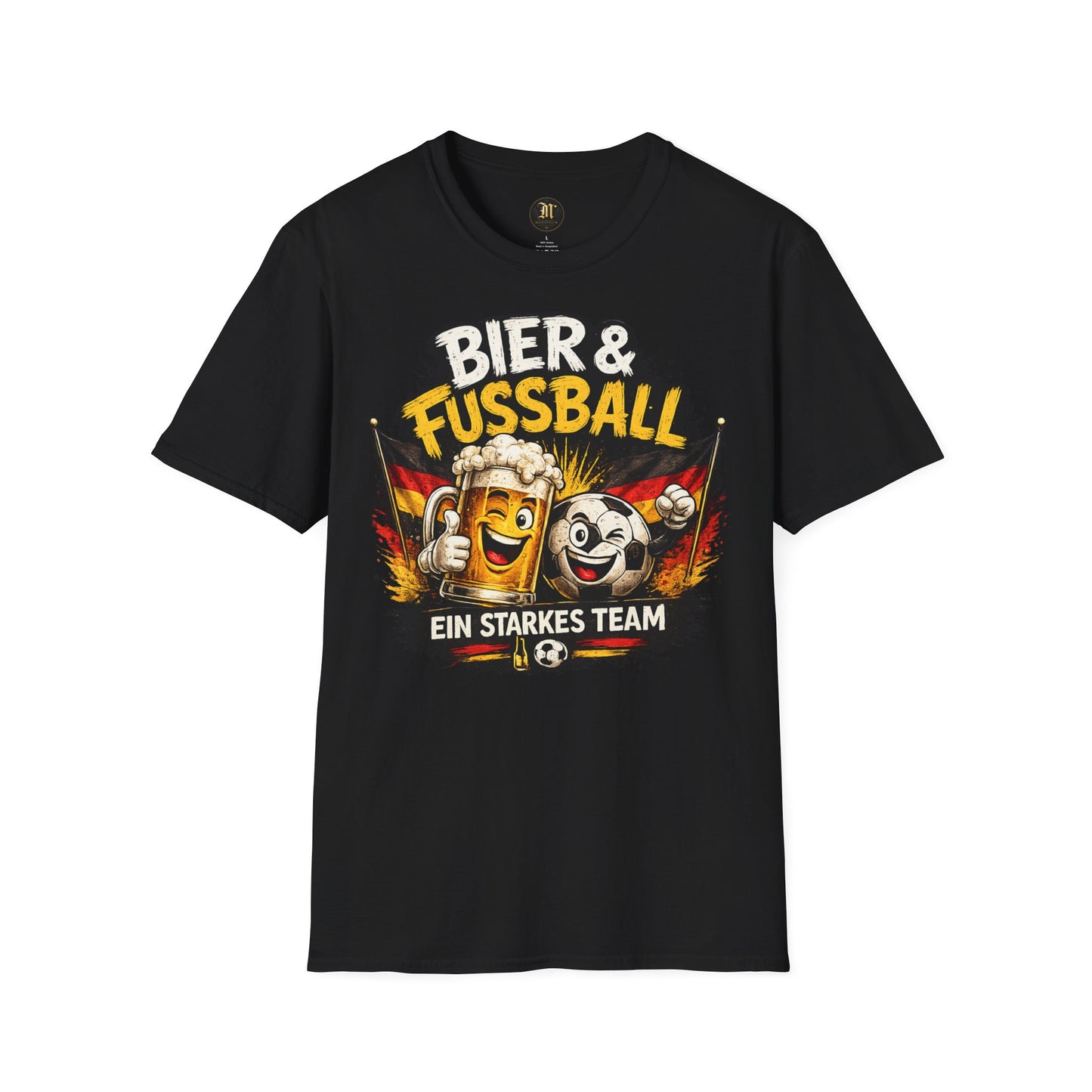 Bier & Fußball – Ein starkes Team | Deutschland Fan T-Shirt | Lustiges Fußball & Bier Design
