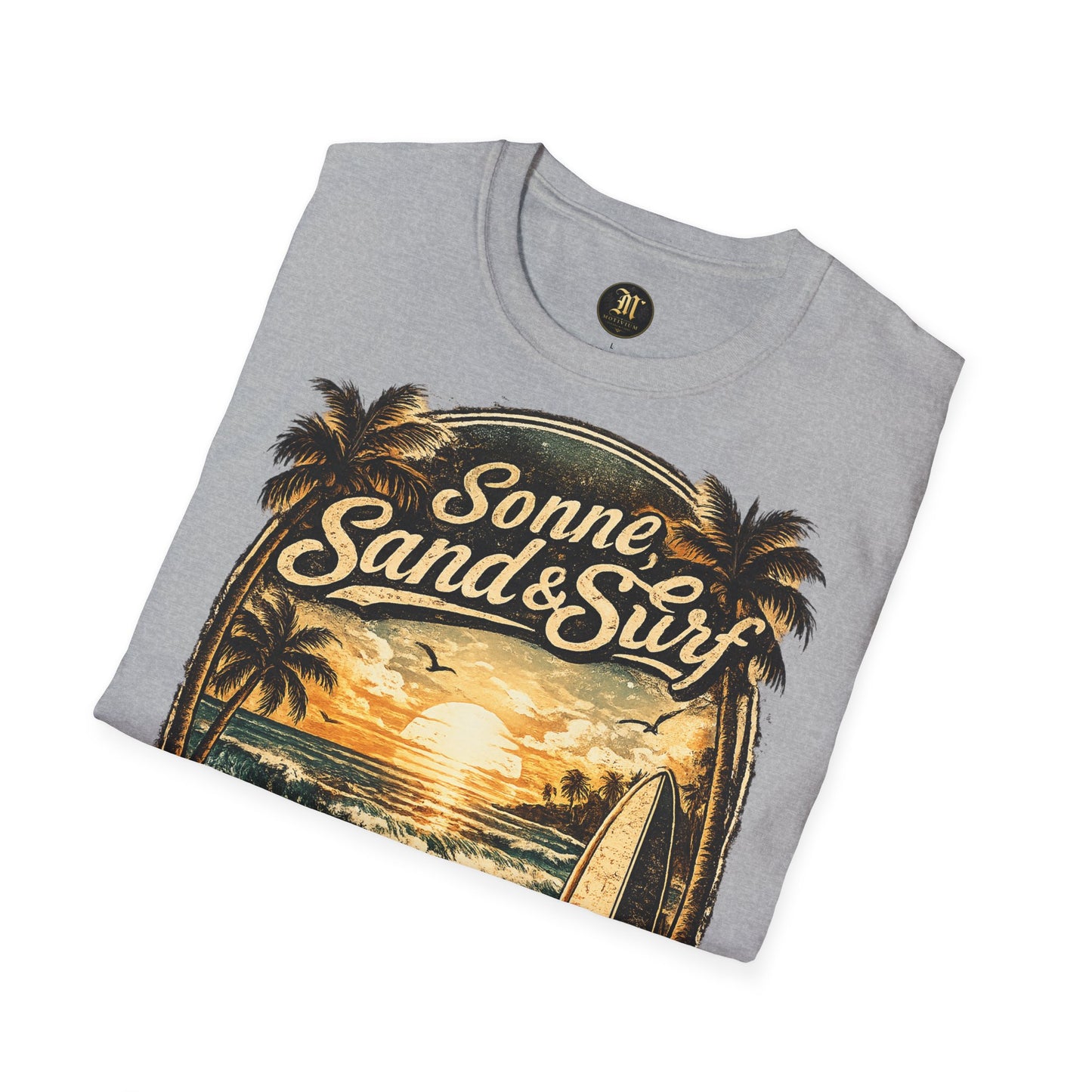 🌴 Sonne, Sand & Surf T-Shirt – Lebe Frei | Vintage Beach Lifestyle Design