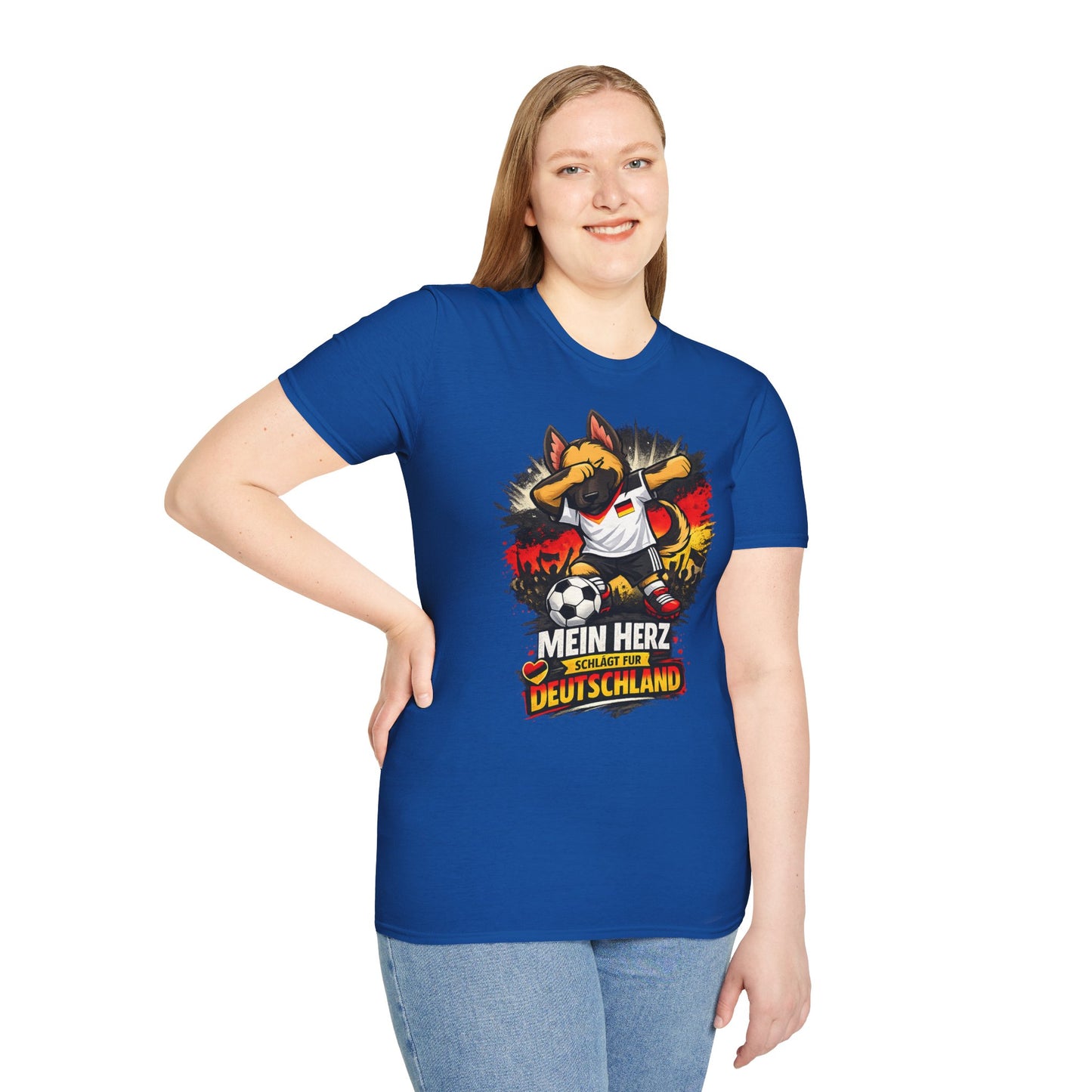 Deutschland Fußball Fan Hund T-Shirt – Schäferhund im Deutschland Trikot | Motivium