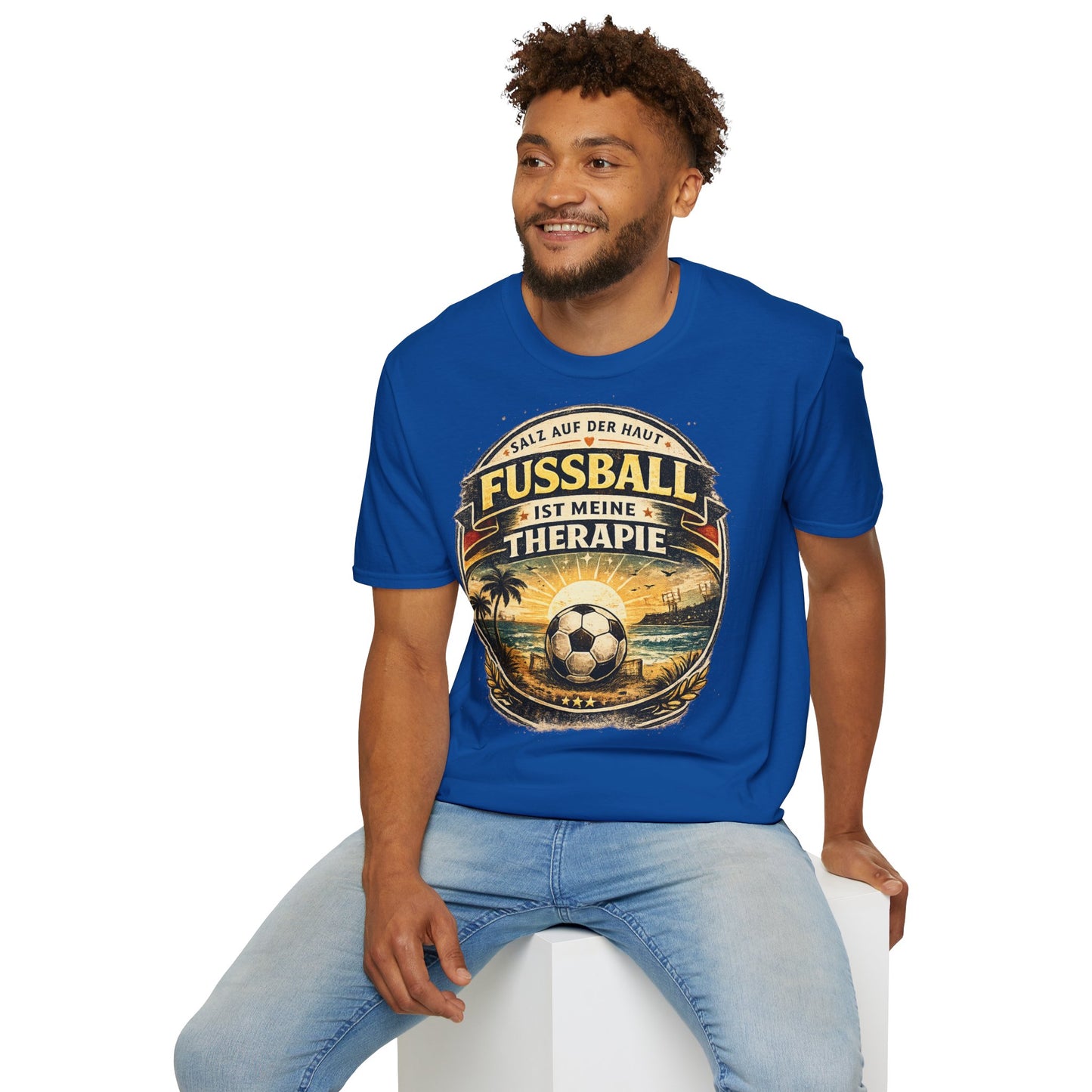 Fußball ist meine Therapie Shirt | Vintage Fußball Sommer Beach Lifestyle T-Shirt