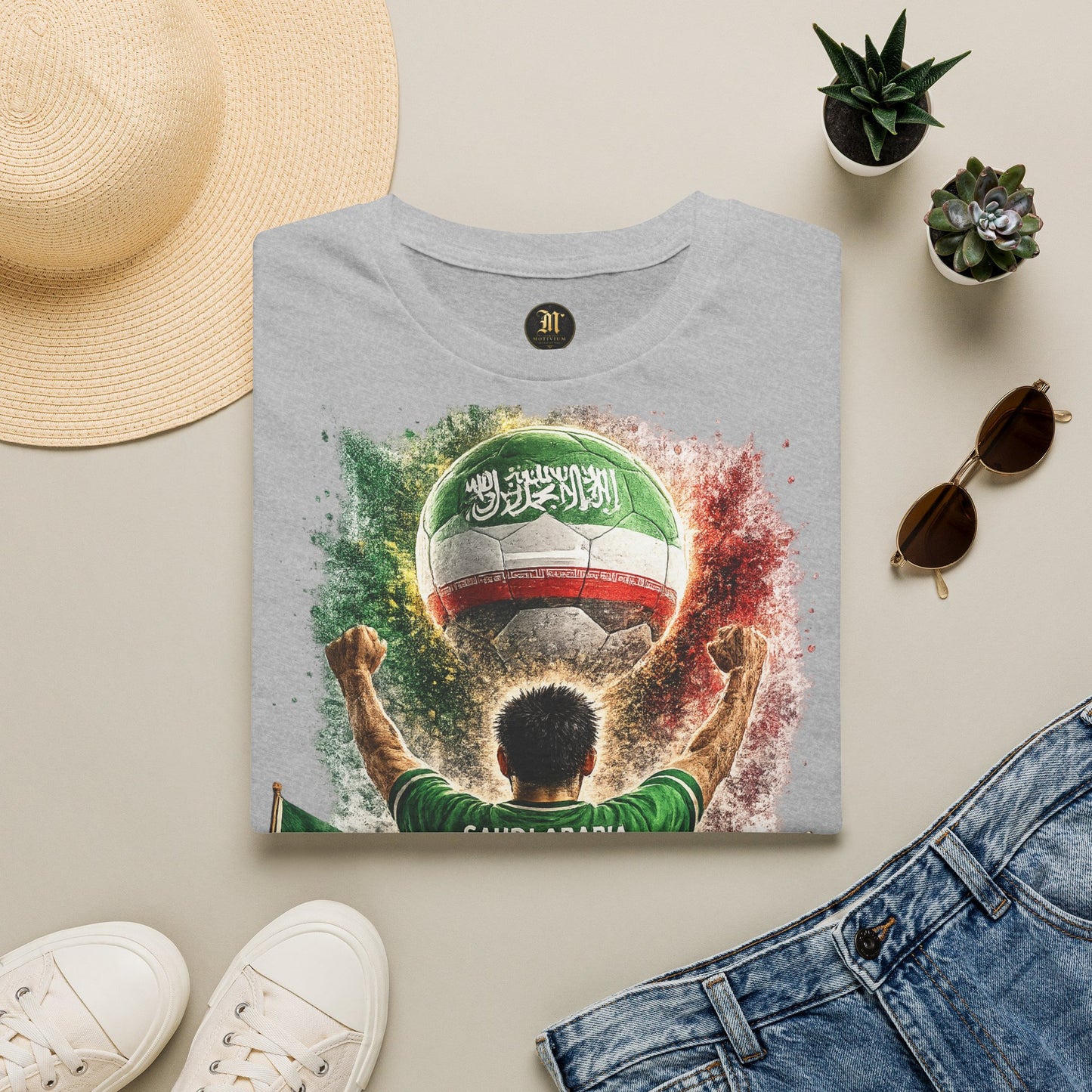 Saudi-Arabien Fußball Fan T-Shirt | Saudi Arabia Supporter Shirt | Saudi Arabia Fan Design | Fußball Fanartikel | Geschenk für Saudi-Arabien Fans