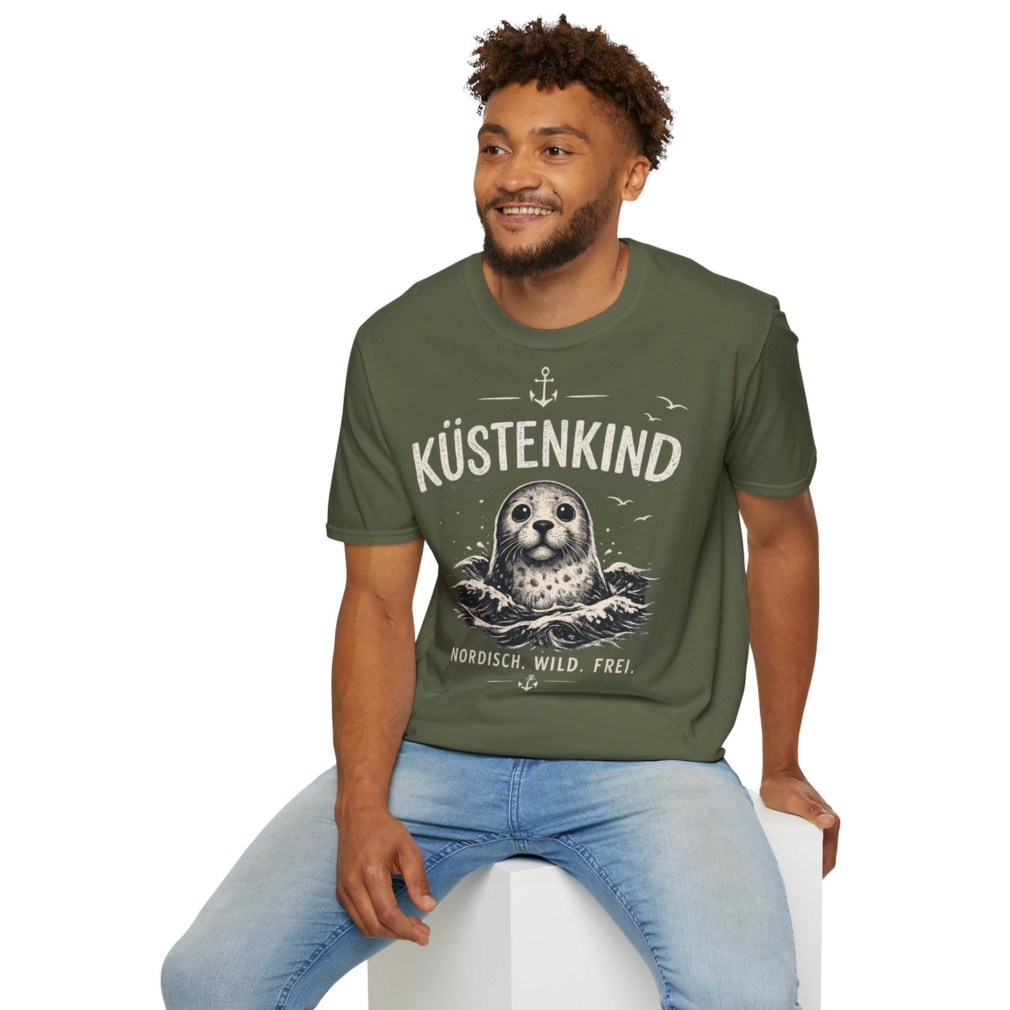 Küstenkind Robbe T-Shirt – Nordisch Wild Frei | Maritime Küstenliebe | Seal Ocean Beach Shirt | Nordsee Ostsee Geschenk