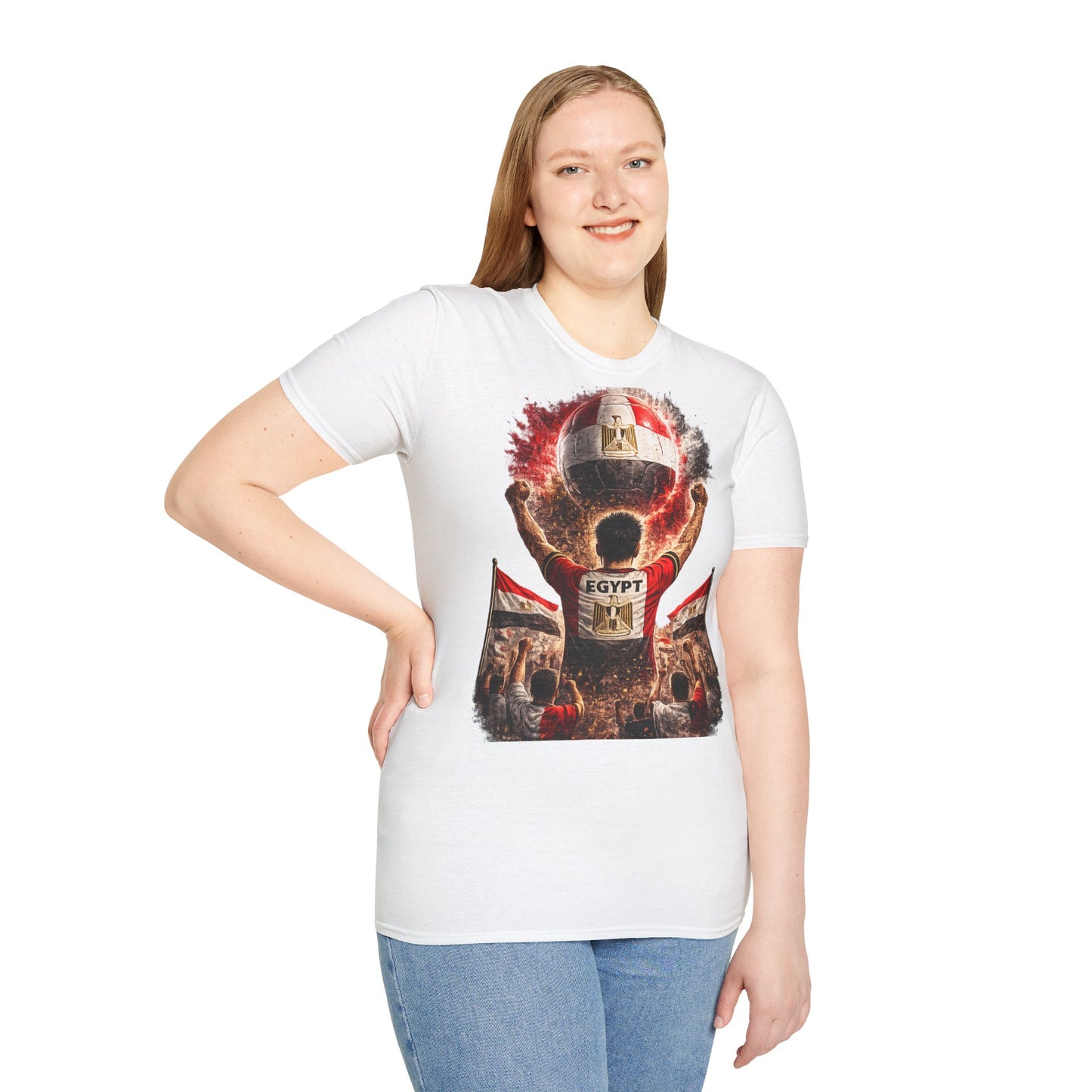 Ägypten Fußball Fan T-Shirt | Egypt Supporter Shirt | Egypt Fan Design | Fußball Fanartikel | Geschenk für Ägypten Fans