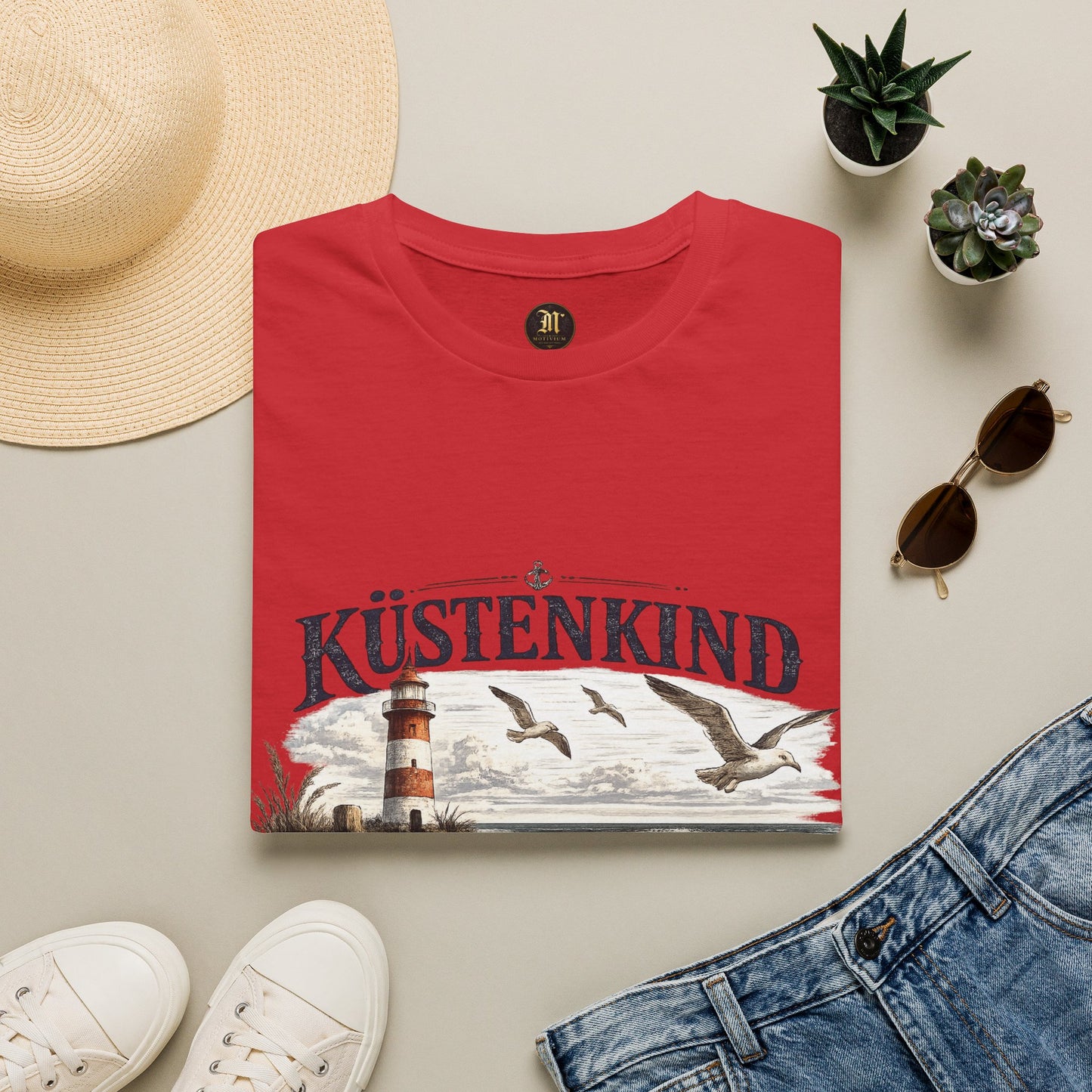 🌊 Küstenkind – Nordisch. Wild. Frei. | Vintage Nordsee T-Shirt mit Robbe & Leuchtturm