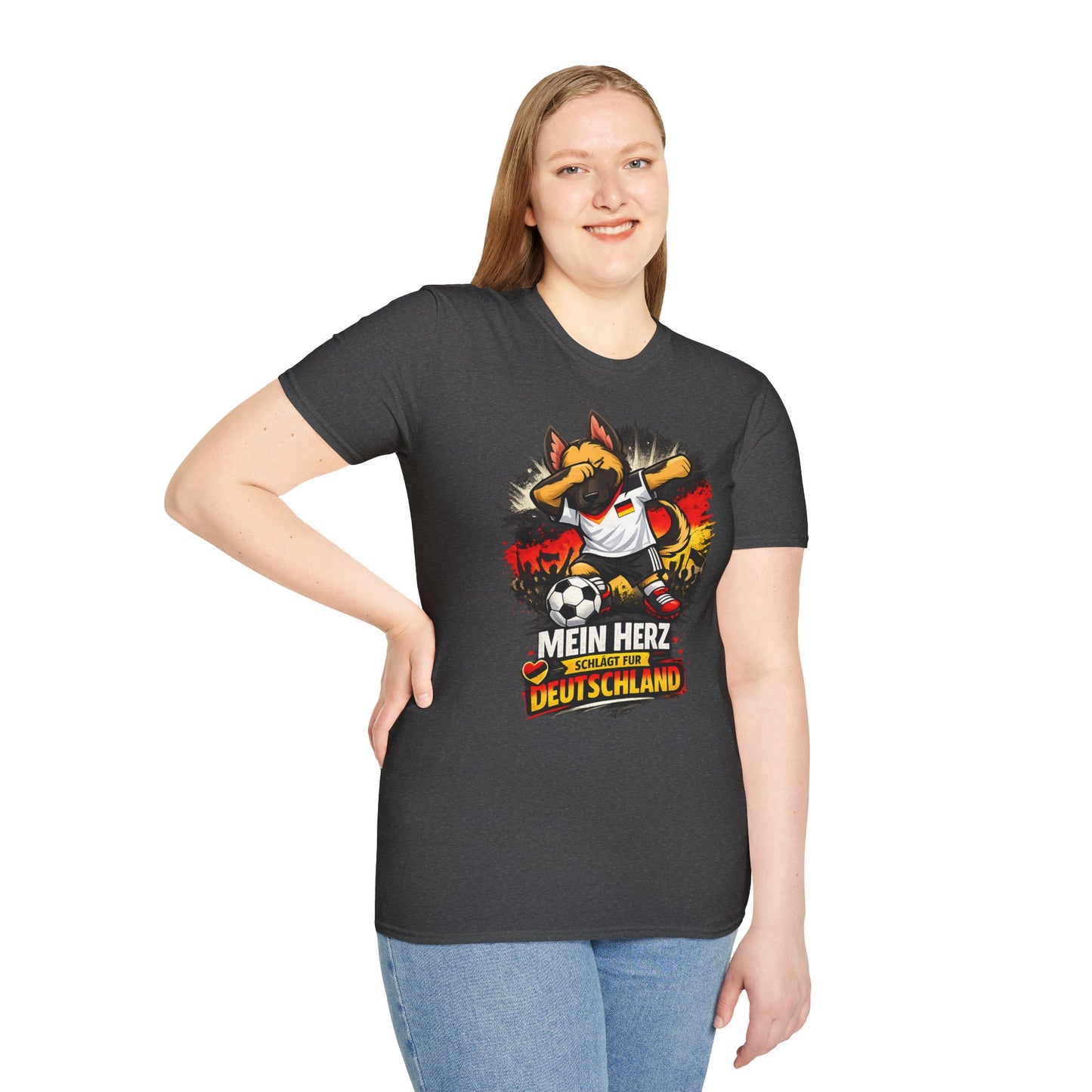 Deutschland Fußball Fan Hund T-Shirt – Schäferhund im Deutschland Trikot | Motivium