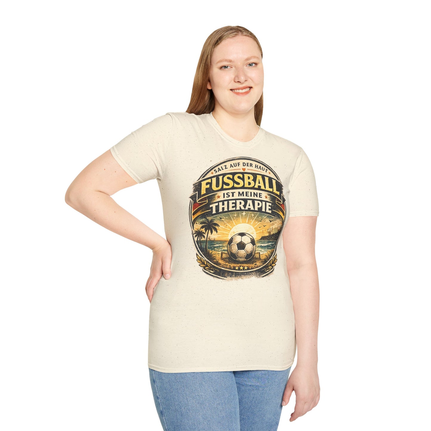 Fußball ist meine Therapie Shirt | Vintage Fußball Sommer Beach Lifestyle T-Shirt