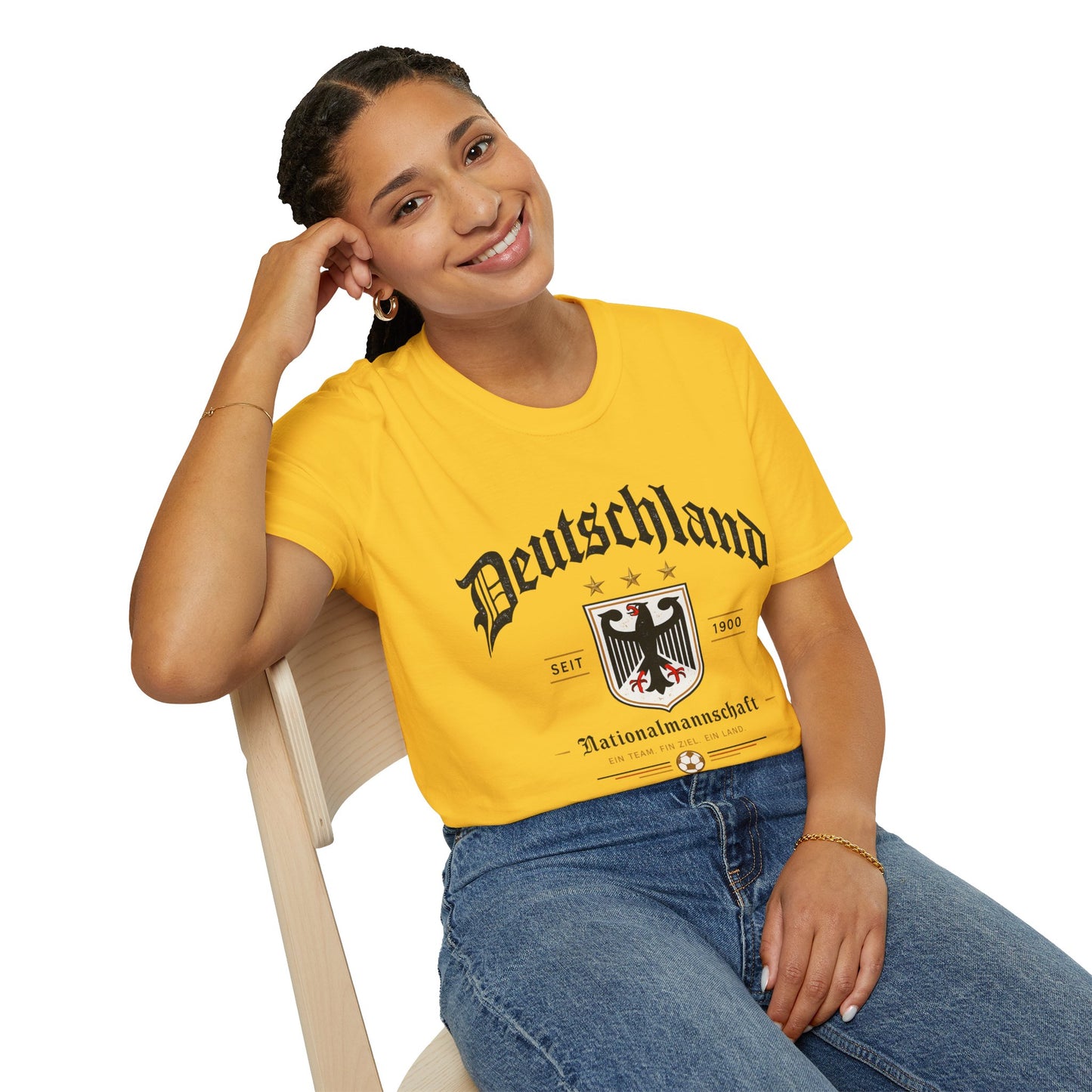 Deutschland Fußball Fan T-Shirt | Nationalmannschaft Vintage Shirt | Public Viewing Geschenk