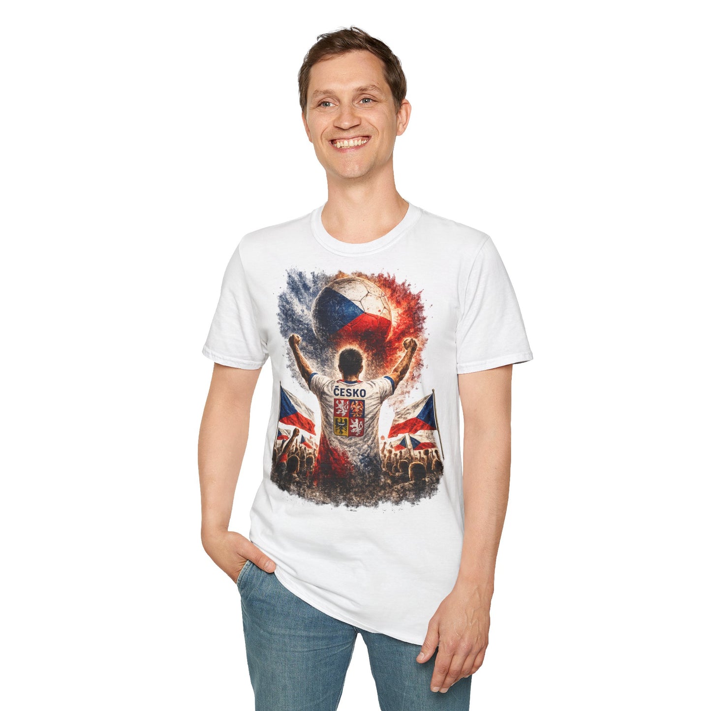 Tschechien Fußball Fan T-Shirt | Tschechien Supporter Shirt | Czech Republic Fan Design | Fußball Fanartikel | Geschenk für Tschechien Fans