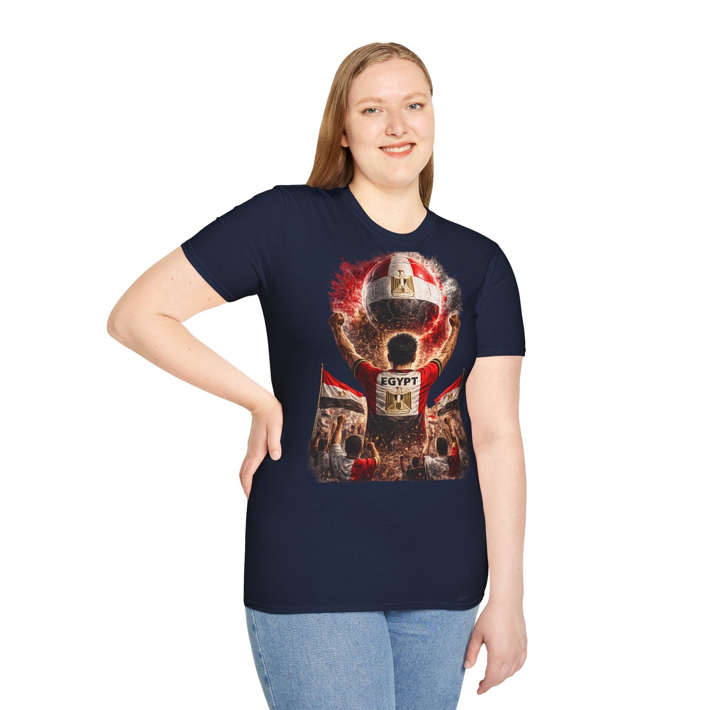 Ägypten Fußball Fan T-Shirt | Egypt Supporter Shirt | Egypt Fan Design | Fußball Fanartikel | Geschenk für Ägypten Fans