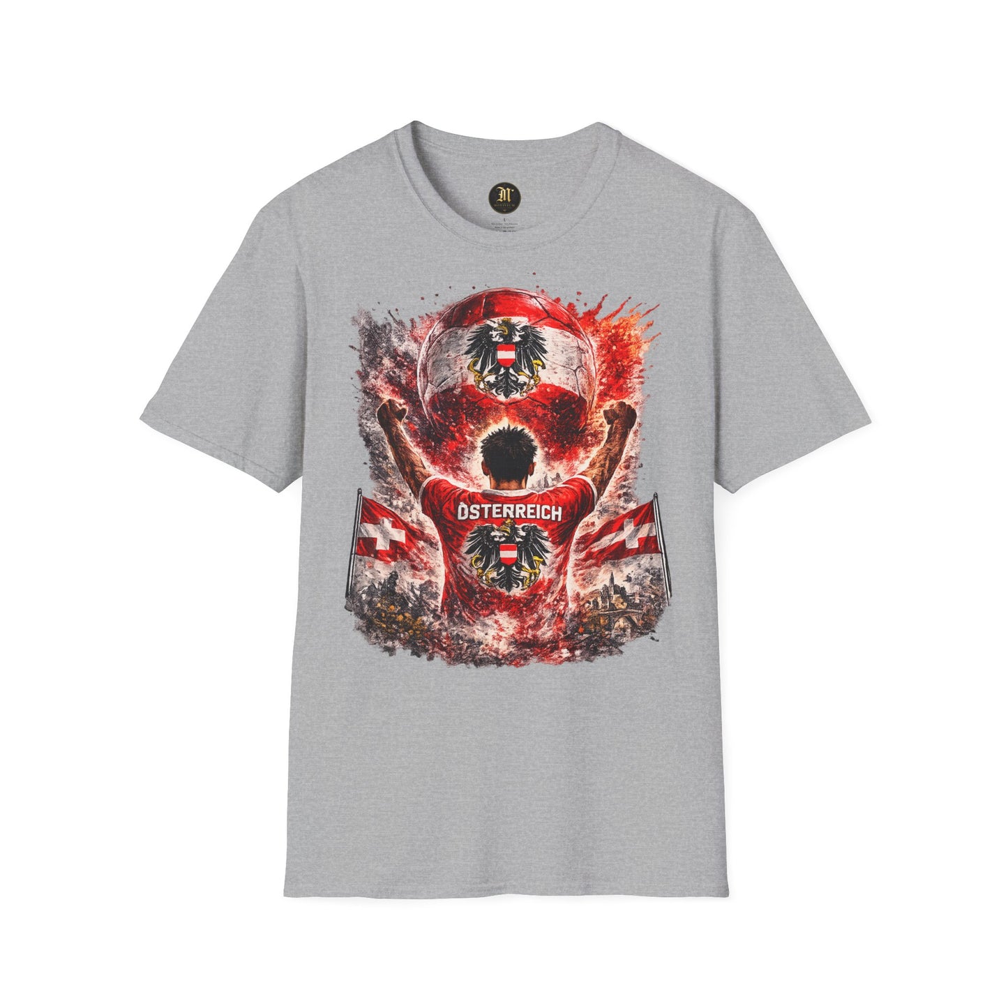 Österreich Fußball Fan T-Shirt – Österreich Flagge Supporter Design | Fußball Fanartikel | Geschenk für Fußballfans