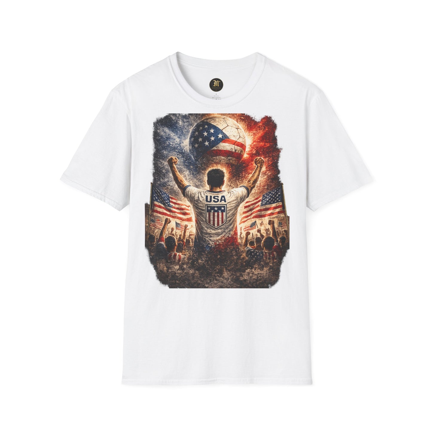 USA Fußball Fan T-Shirt | USA Supporter Shirt | United States Fan Design | Fußball Fanartikel | Geschenk für USA Fans