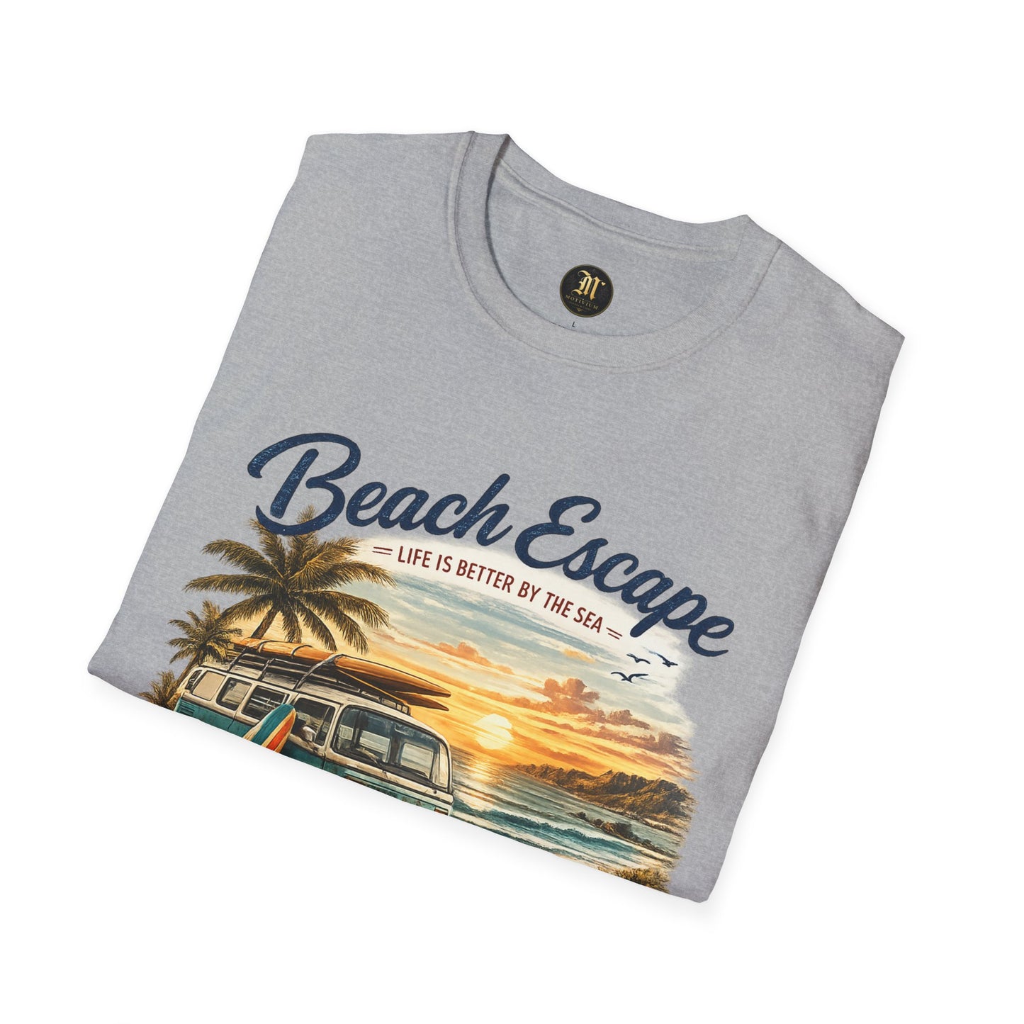 Beach Escape – Life Is Better By The Sea T-Shirt | Vintage Surf Van Beach Shirt | Summer Roadtrip Tee