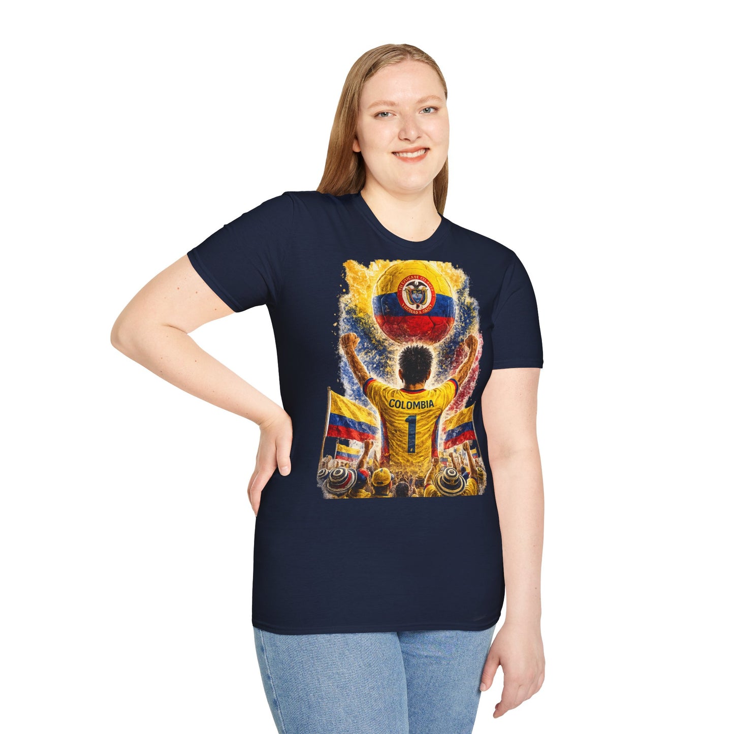 Kolumbien Fußball Fan T-Shirt | Kolumbien Supporter Shirt | Colombia Fan Design | Fußball Fanartikel | Geschenk für Kolumbien Fans