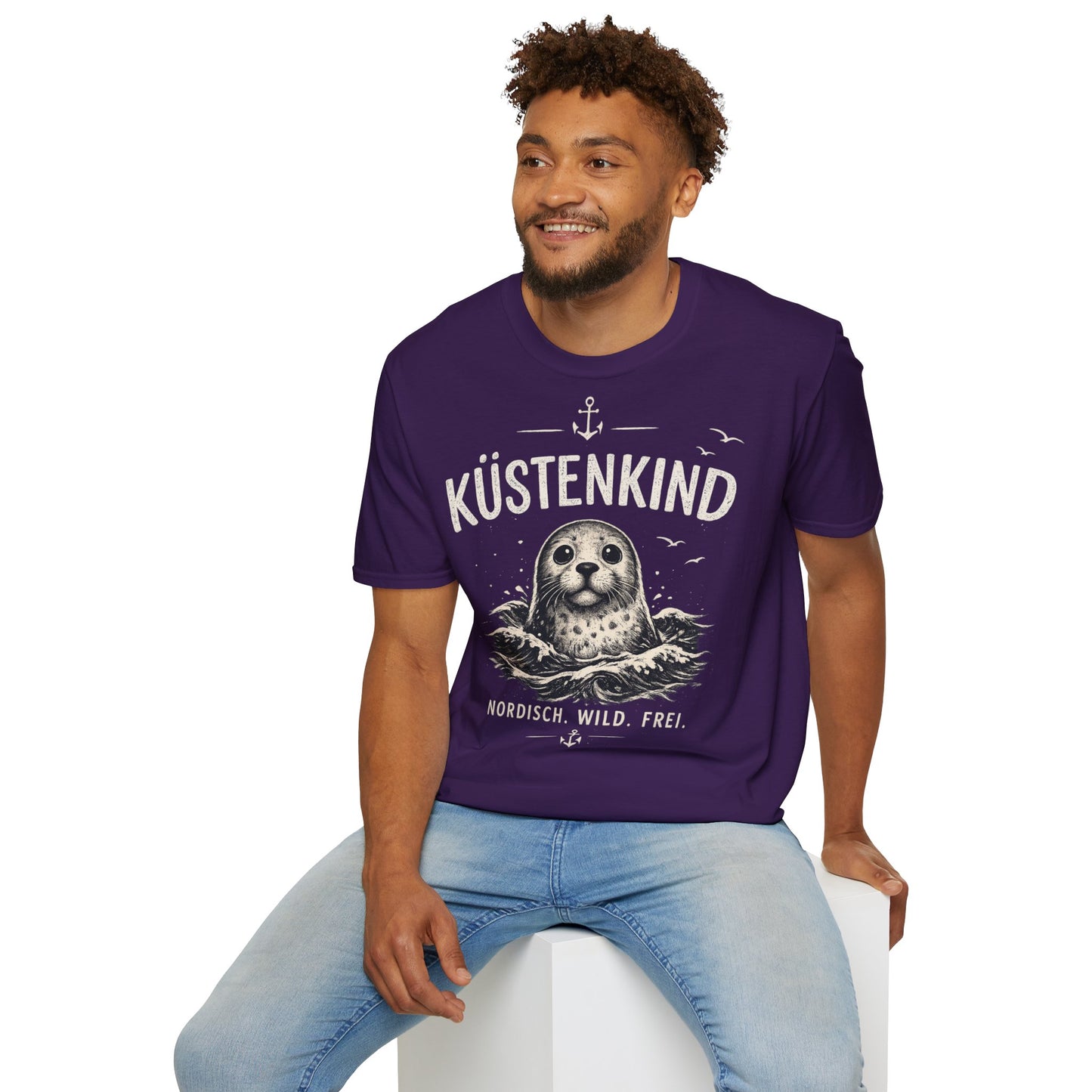 Küstenkind Robbe T-Shirt – Nordisch Wild Frei | Maritime Küstenliebe | Seal Ocean Beach Shirt | Nordsee Ostsee Geschenk