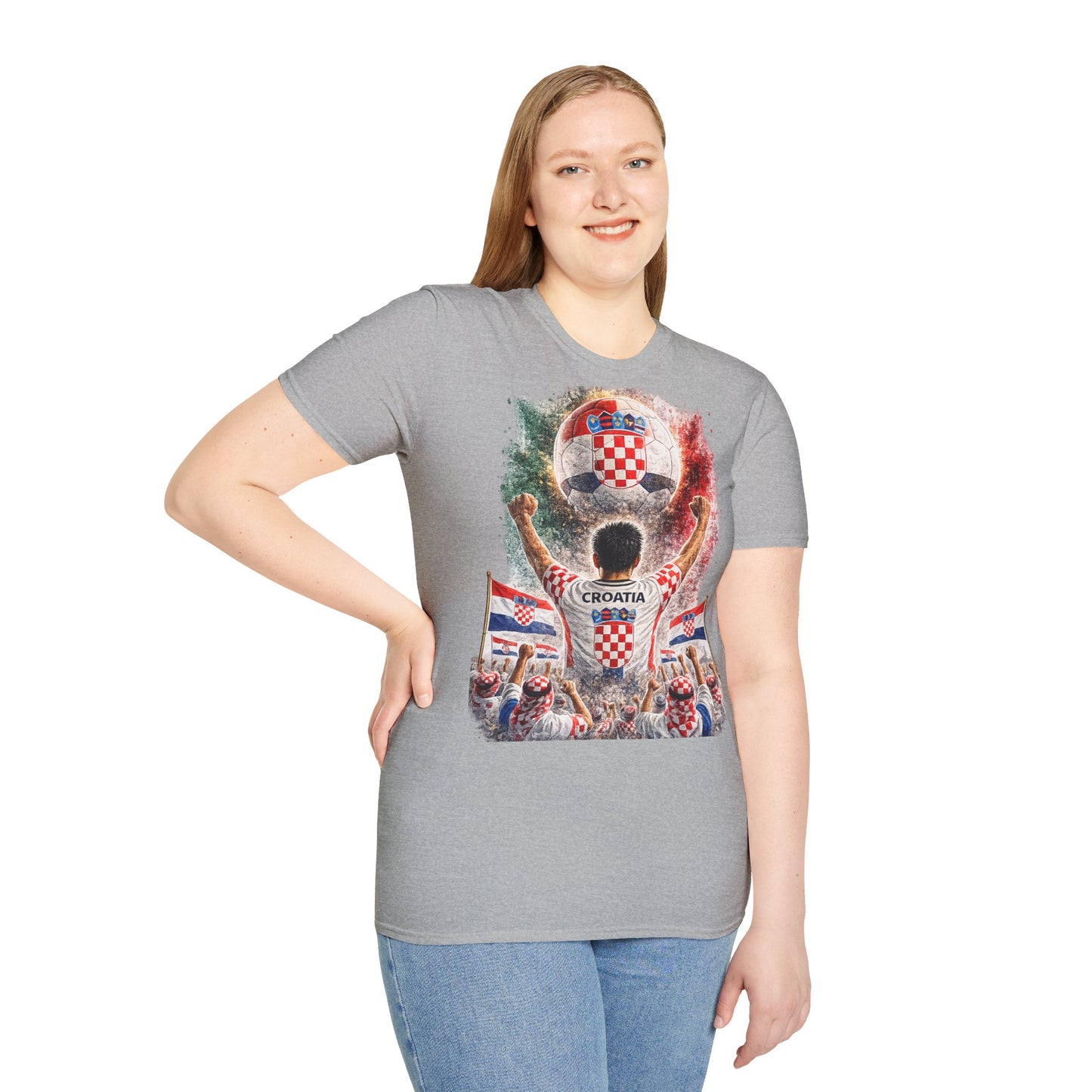 Kroatien Fußball Fan T-Shirt | Kroatien Supporter Shirt | Croatia Fan Design | Fußball Fanartikel | Geschenk für Kroatien Fans