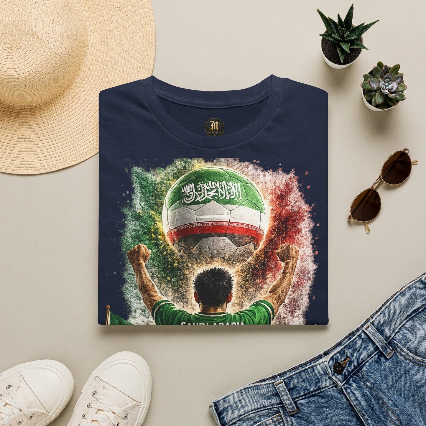 Saudi-Arabien Fußball Fan T-Shirt | Saudi Arabia Supporter Shirt | Saudi Arabia Fan Design | Fußball Fanartikel | Geschenk für Saudi-Arabien Fans