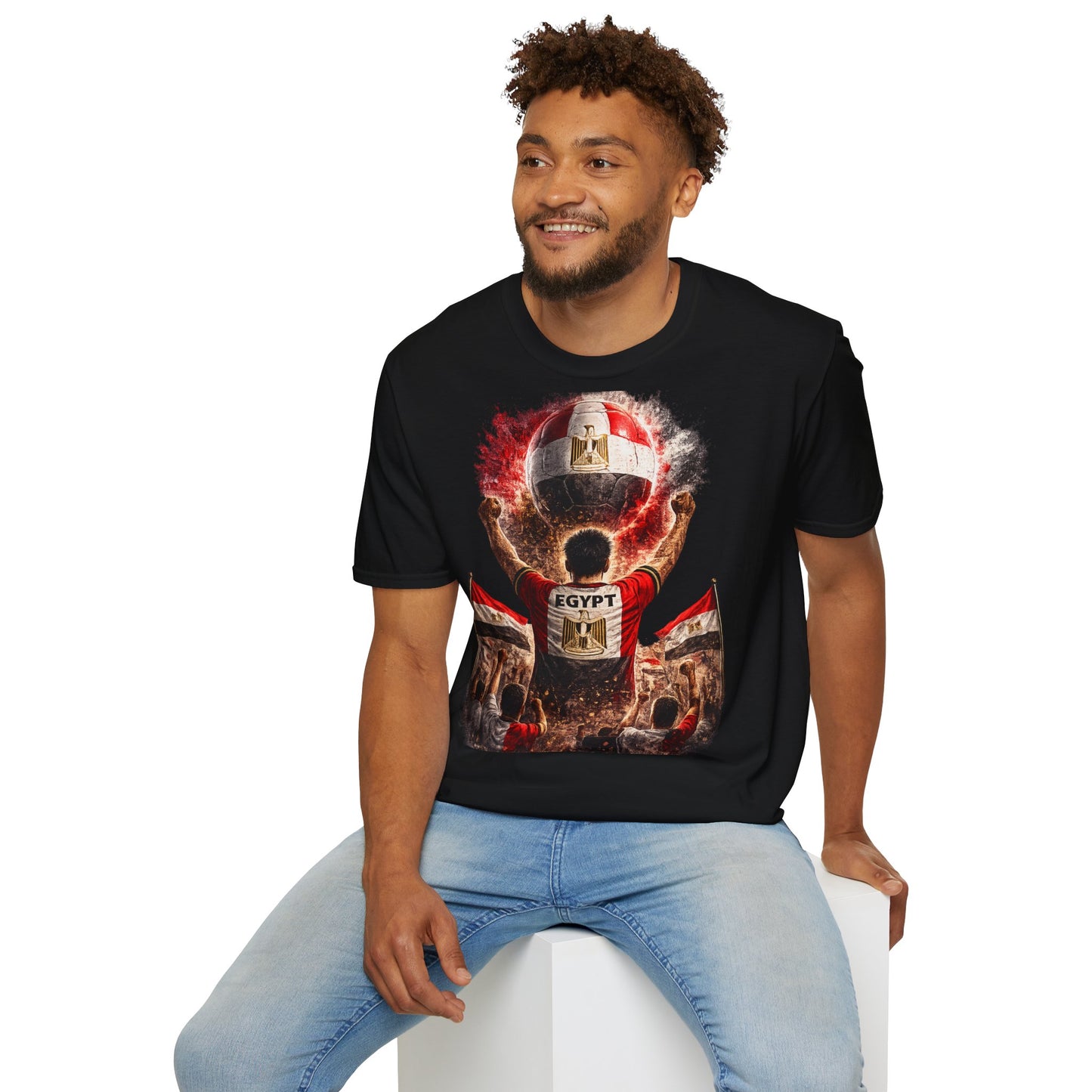 Ägypten Fußball Fan T-Shirt | Egypt Supporter Shirt | Egypt Fan Design | Fußball Fanartikel | Geschenk für Ägypten Fans
