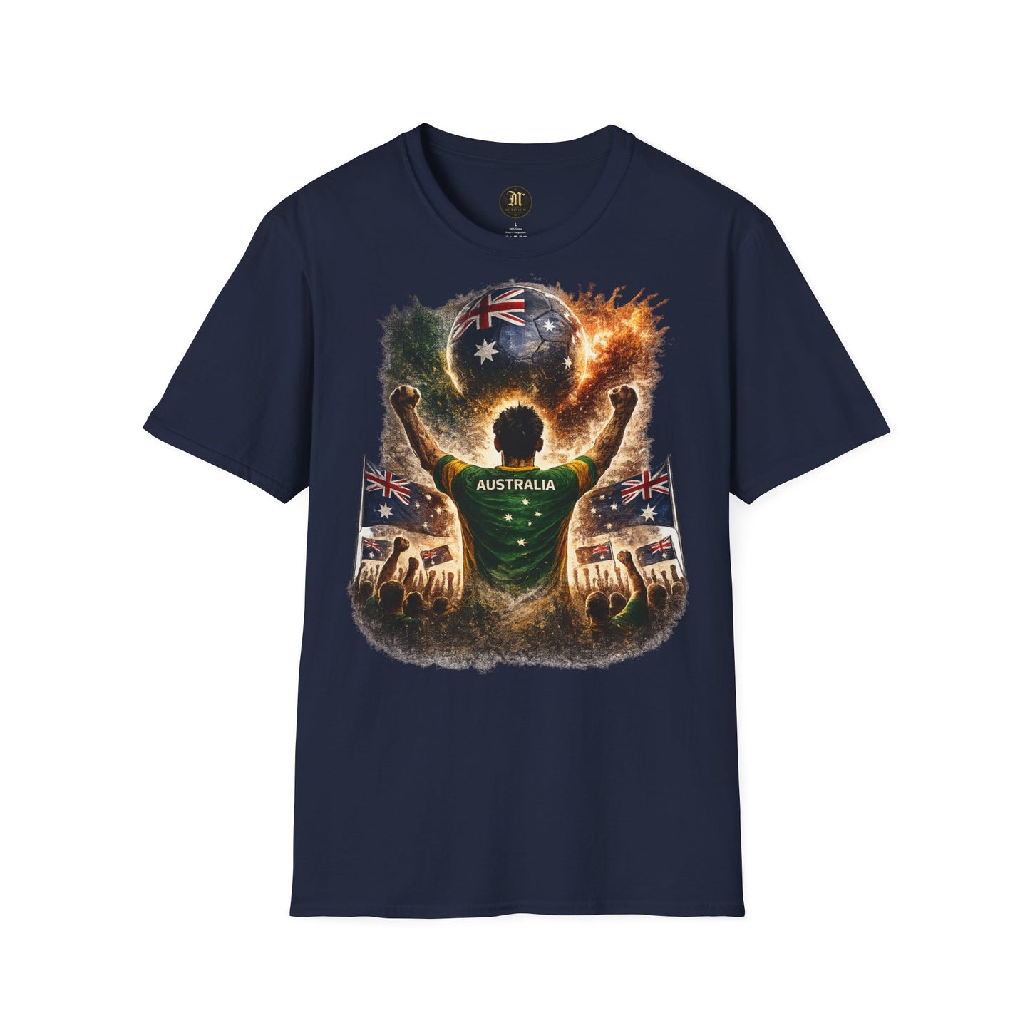 Australien Fußball Fan T-Shirt – Australien Flagge Supporter Design | Fußball Fanartikel | Geschenk für Fußballfans
