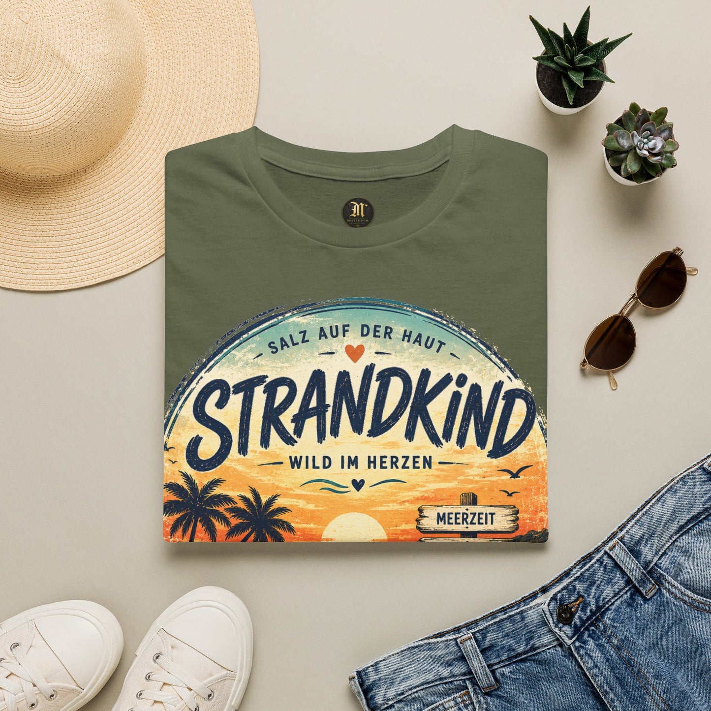 Strandkind T-Shirt – Salz auf der Haut, Wild im Herzen | Sommer & Meer Motiv