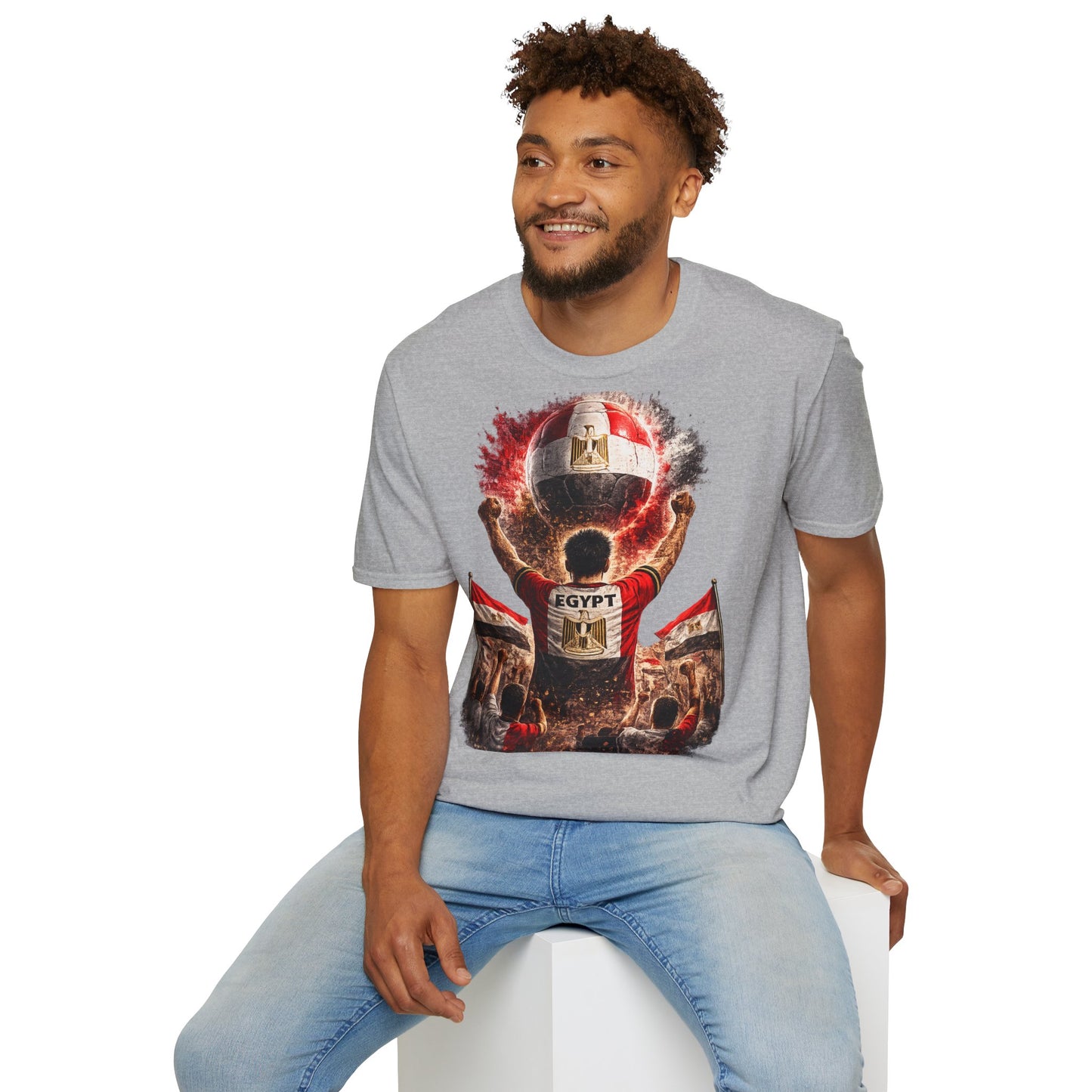 Ägypten Fußball Fan T-Shirt | Egypt Supporter Shirt | Egypt Fan Design | Fußball Fanartikel | Geschenk für Ägypten Fans