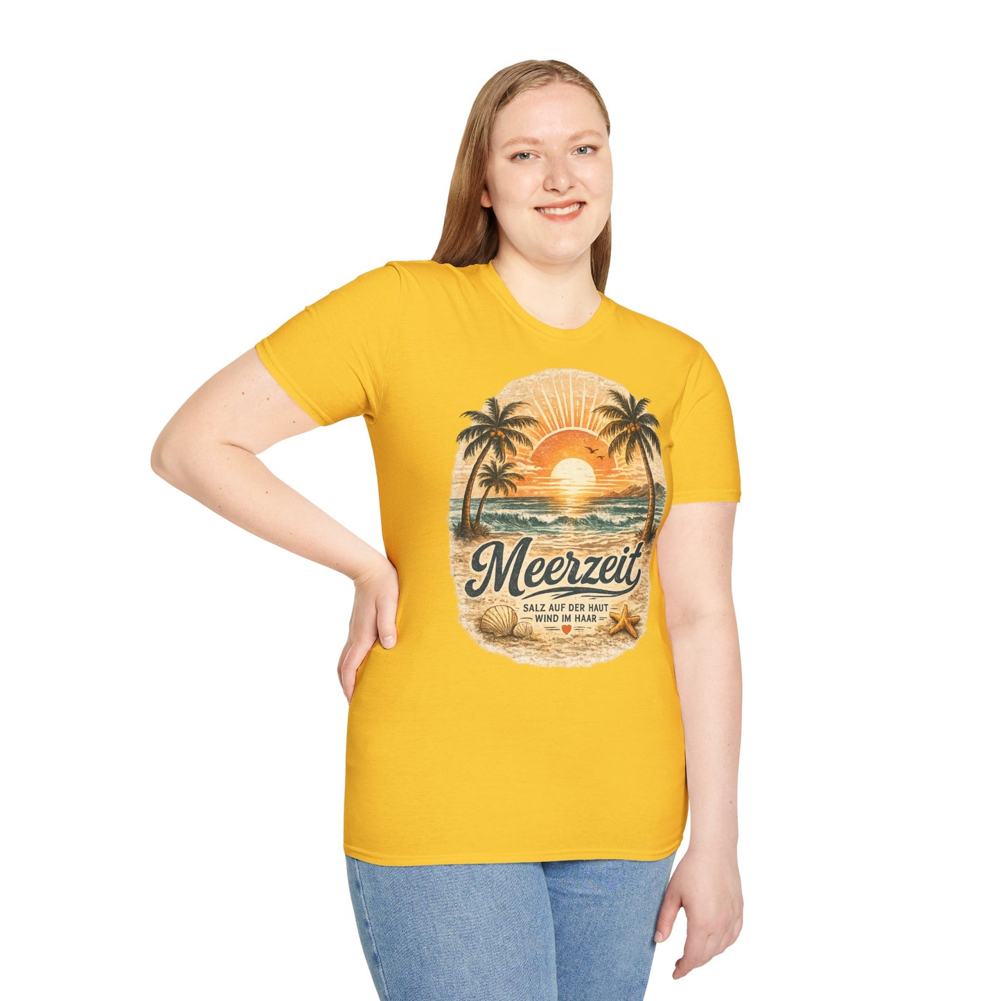 Meerzeit T-Shirt – Salz auf der Haut, Wind im Haar | Vintage Strand Shirt | Sommer Urlaub Meer Geschenk