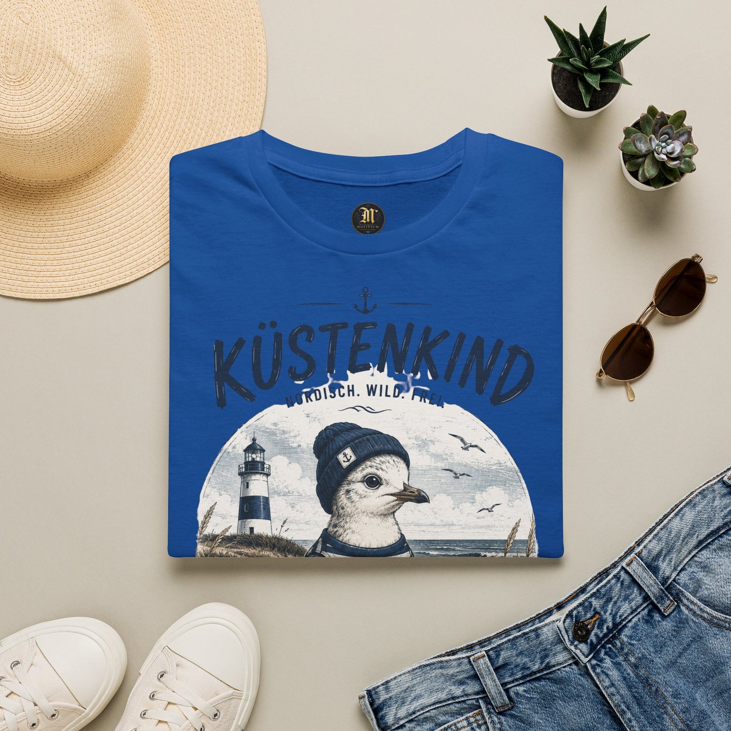 Küstenkind Möwe T-Shirt – Nordisch. Wild. Frei. | Maritimes Küstendesign für Nordsee- & Ostseefans
