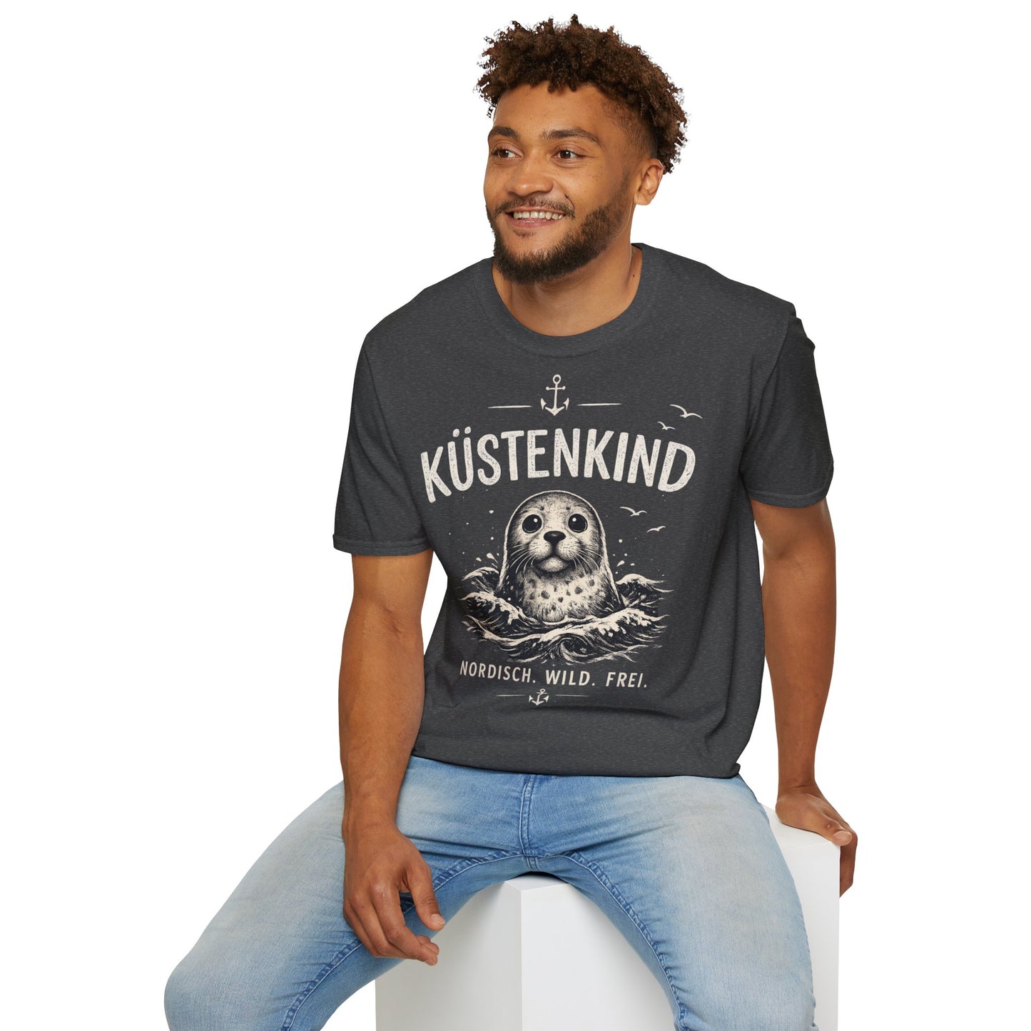 Küstenkind Robbe T-Shirt – Nordisch Wild Frei | Maritime Küstenliebe | Seal Ocean Beach Shirt | Nordsee Ostsee Geschenk