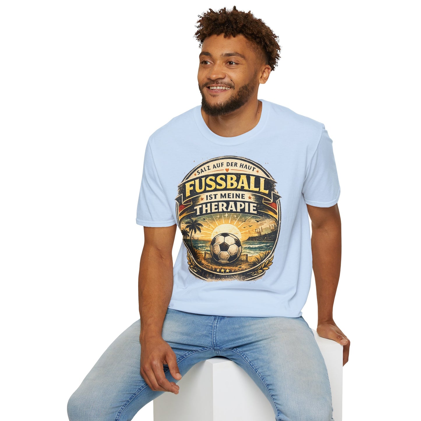 Fußball ist meine Therapie Shirt | Vintage Fußball Sommer Beach Lifestyle T-Shirt